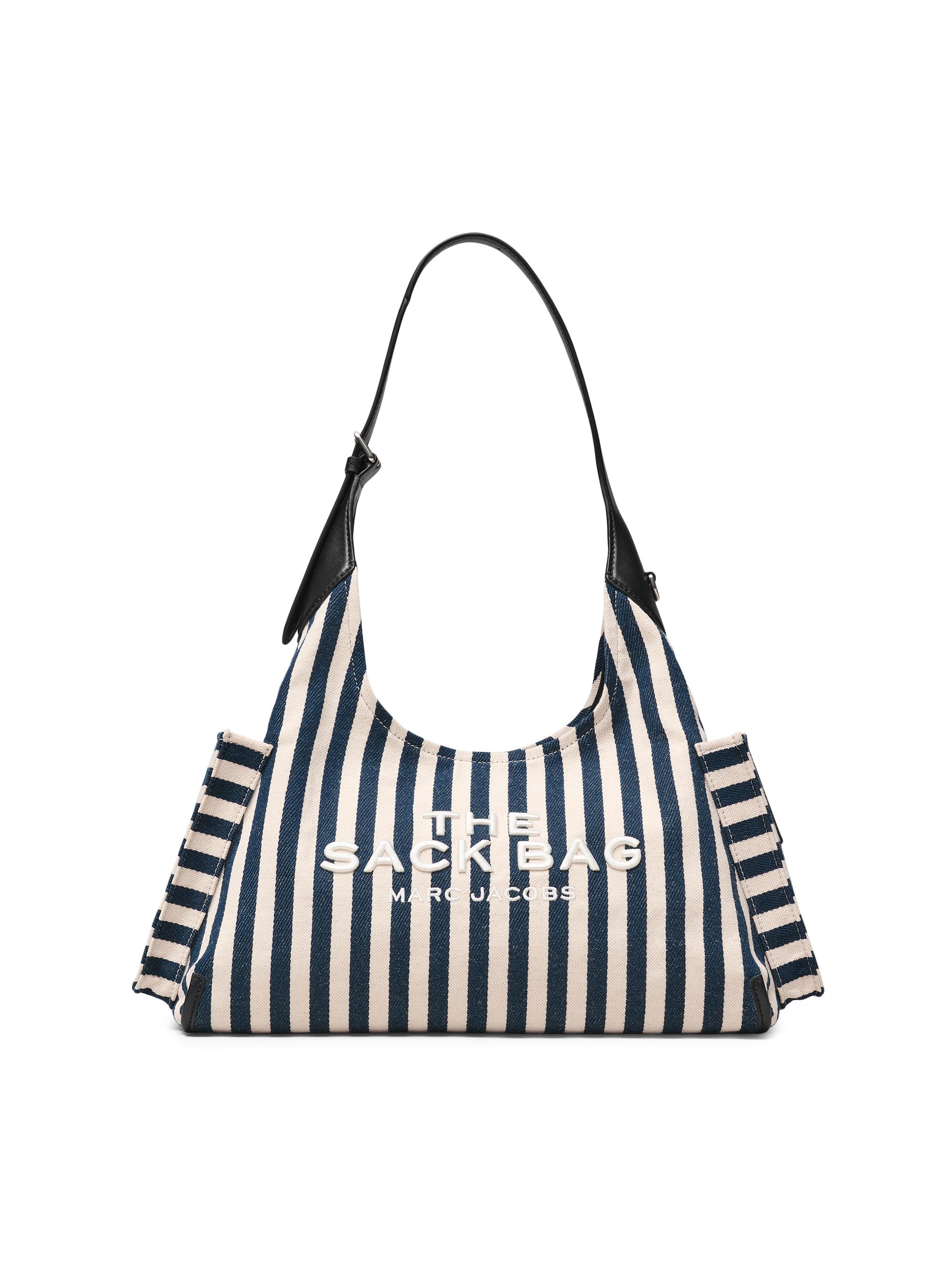 Marc Jacobs Women's The Stripe Canvas Belted Sack Bag - Blue Sea Multi