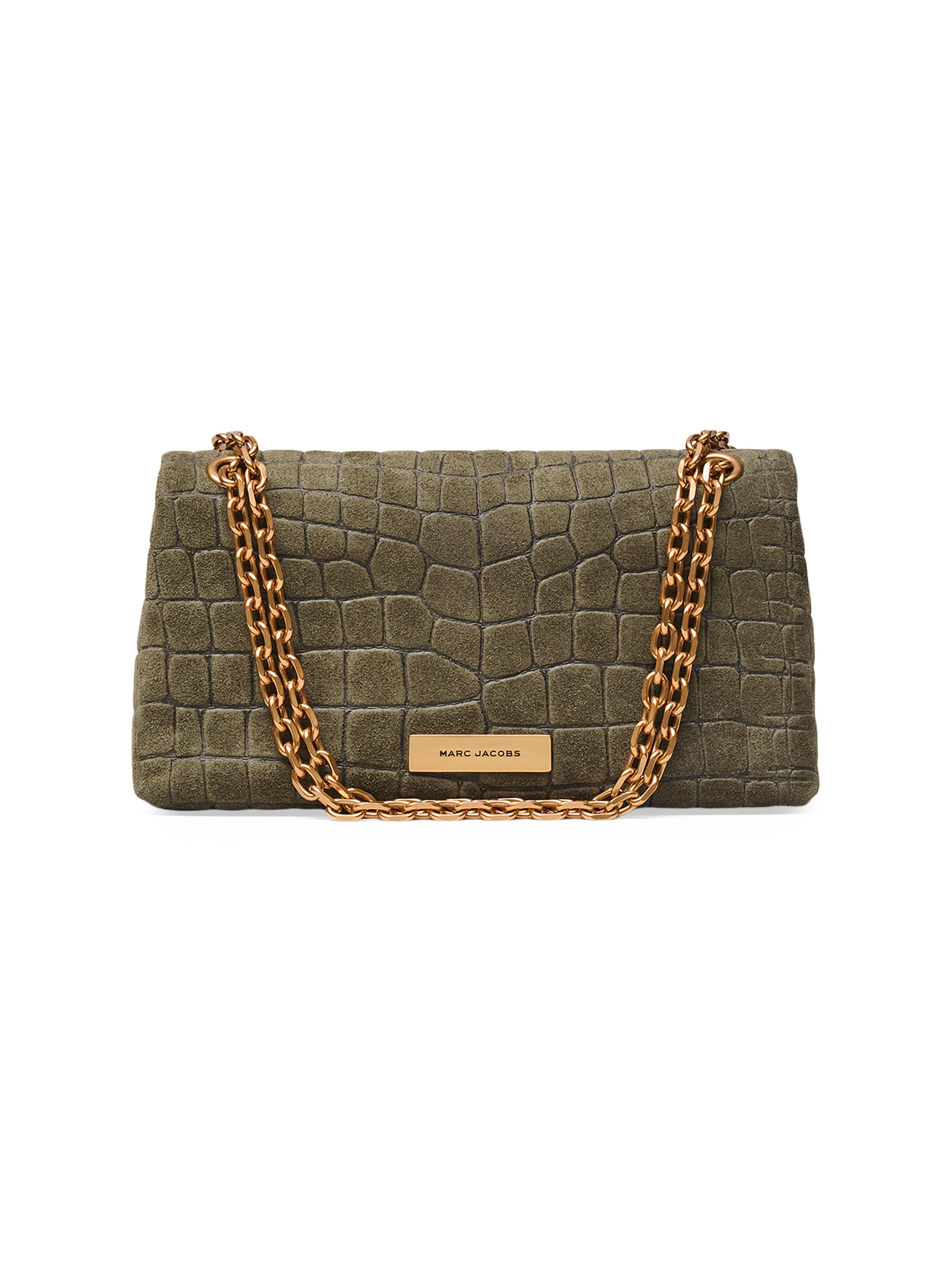 Marc Jacobs The Dual Mini Croc-Embossed Suede Chain Bag | Saks