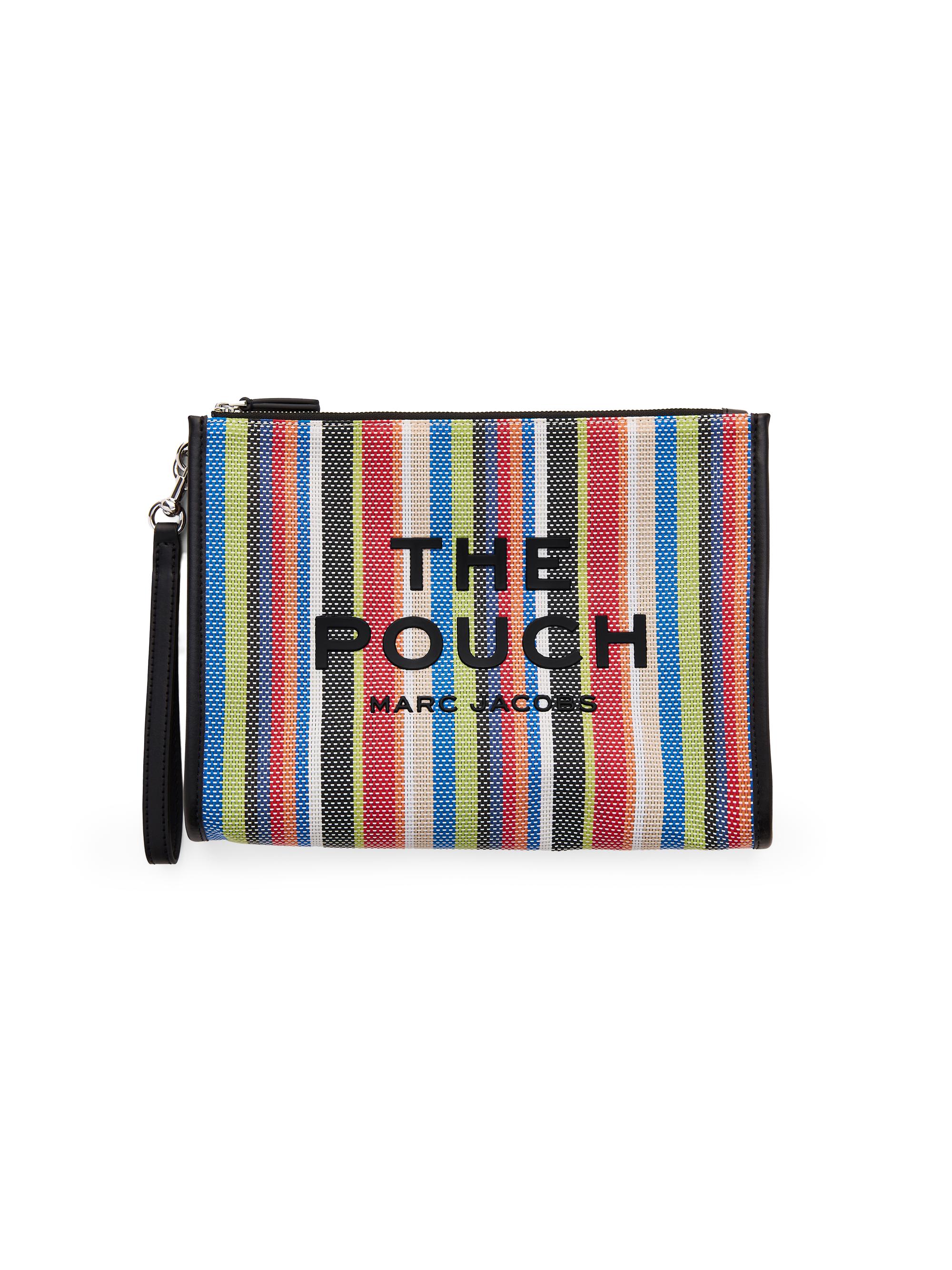 Marc Jacobs Women's The Stripe Mesh Large Pouch - Red Multi