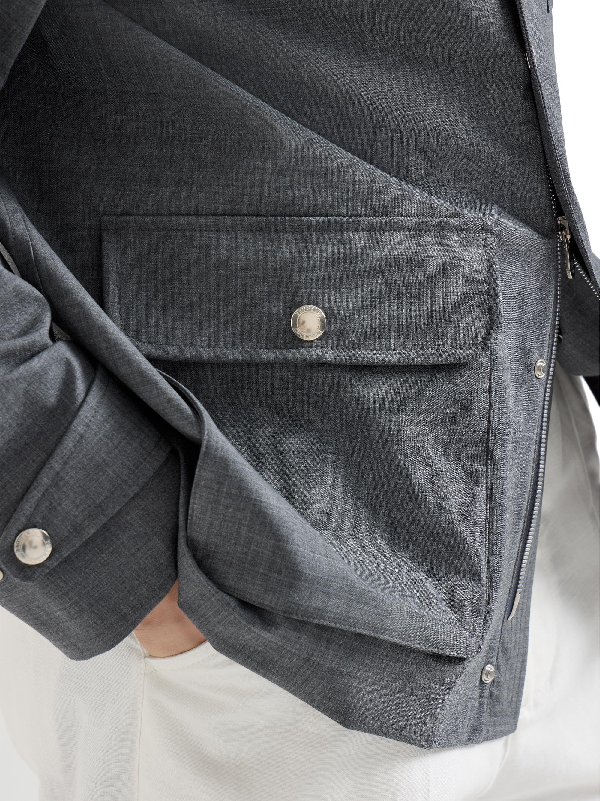 Brunello Cucinelli Bonded Virgin Wool Fresco Unlined Field Jacket