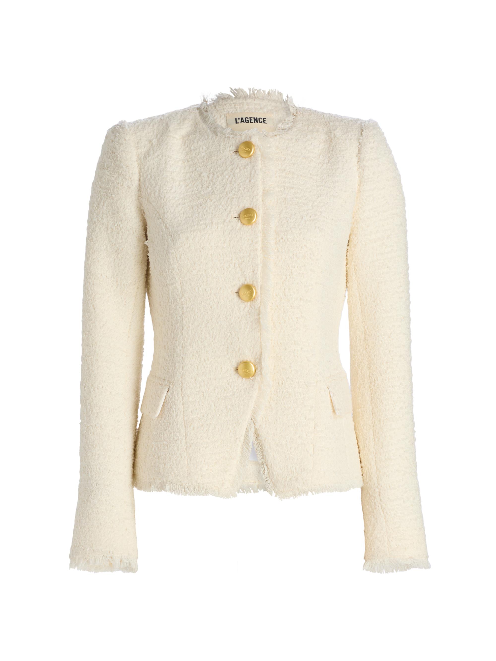L'AGENCE Women's Nerina Tailored Bouclé Blazer -
