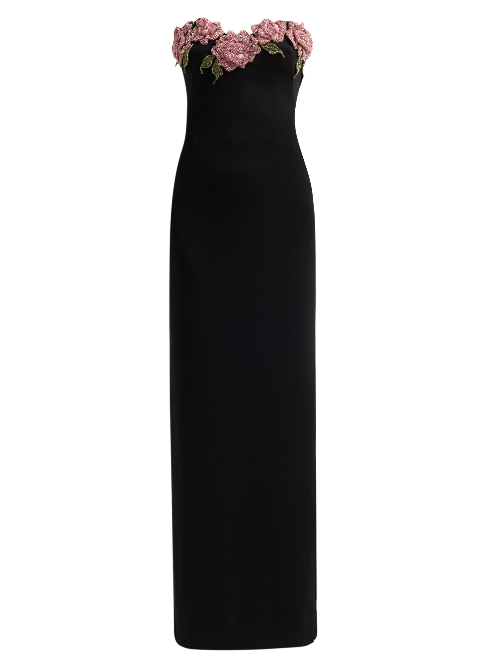 Prabal Gurung Women's Blanca Embellished Strapless Gown - Black