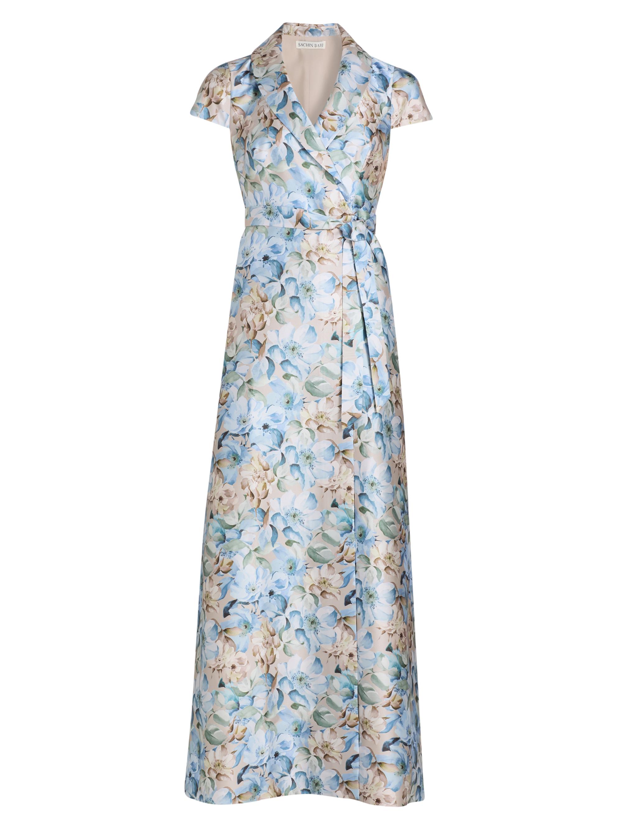 SACHIN BABI Women's Etienne Floral Wrap Gown - Watercolor Gernaium