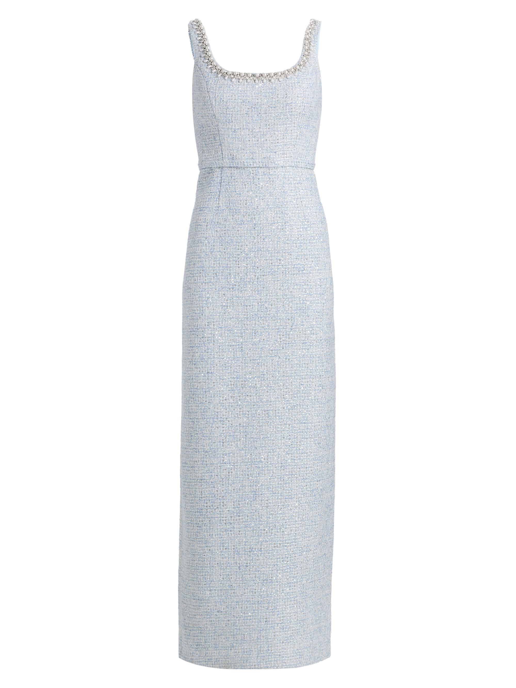 Sachin & Babi Women's Lana Embellished Tweed Gown - Ice Blue