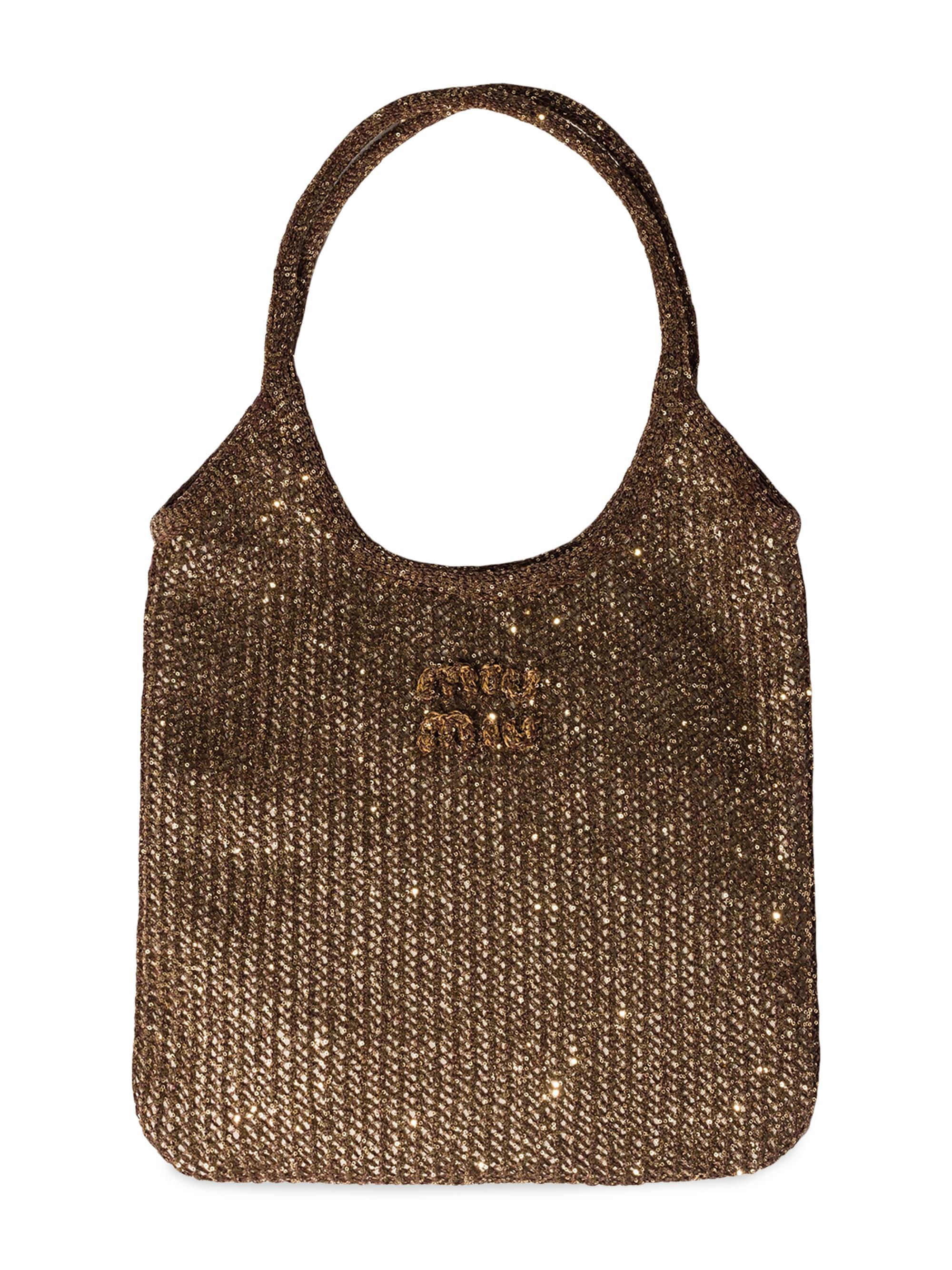 Miu Miu Ivy Sequin Mesh Shoulder Bag | Saks Fifth Avenue