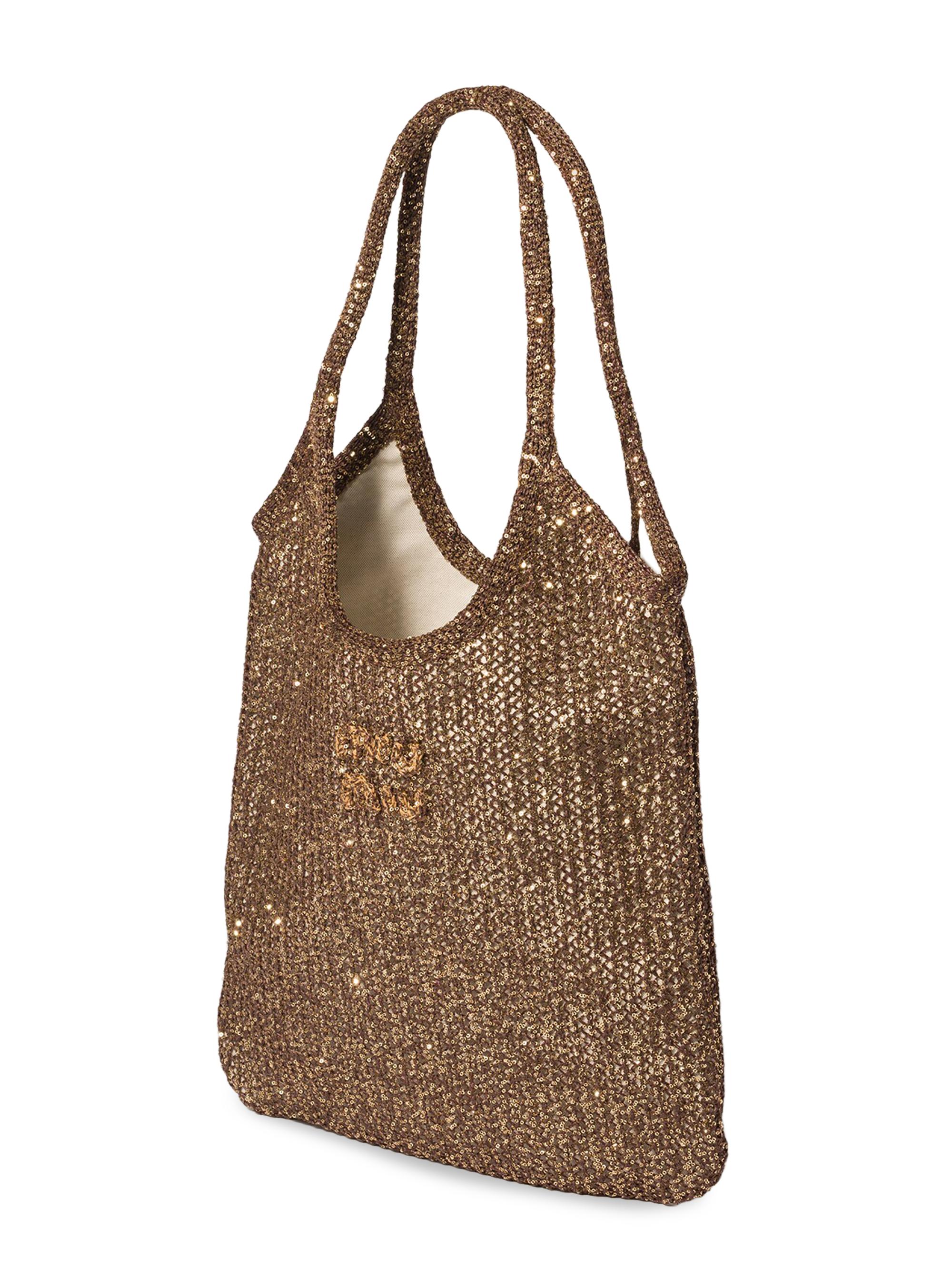 MIU MIU 猫刺繍 ナイロンバックパック♡早い者勝ちお得です Miu Miu Ivy Sequin Mesh Shoulder Bag | Saks Fifth Avenue
