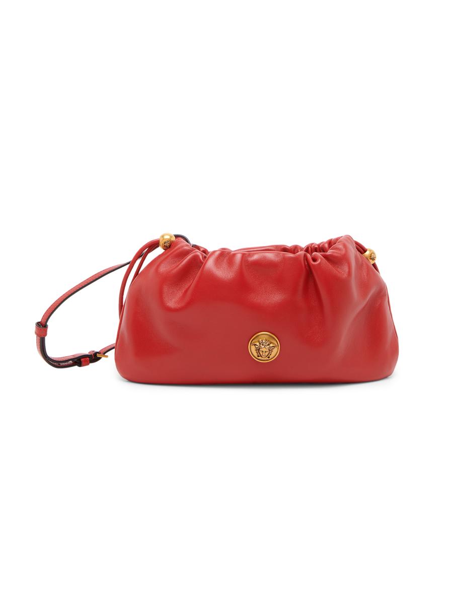 Versace Women's Emblem Small Pouch In Fire Gold