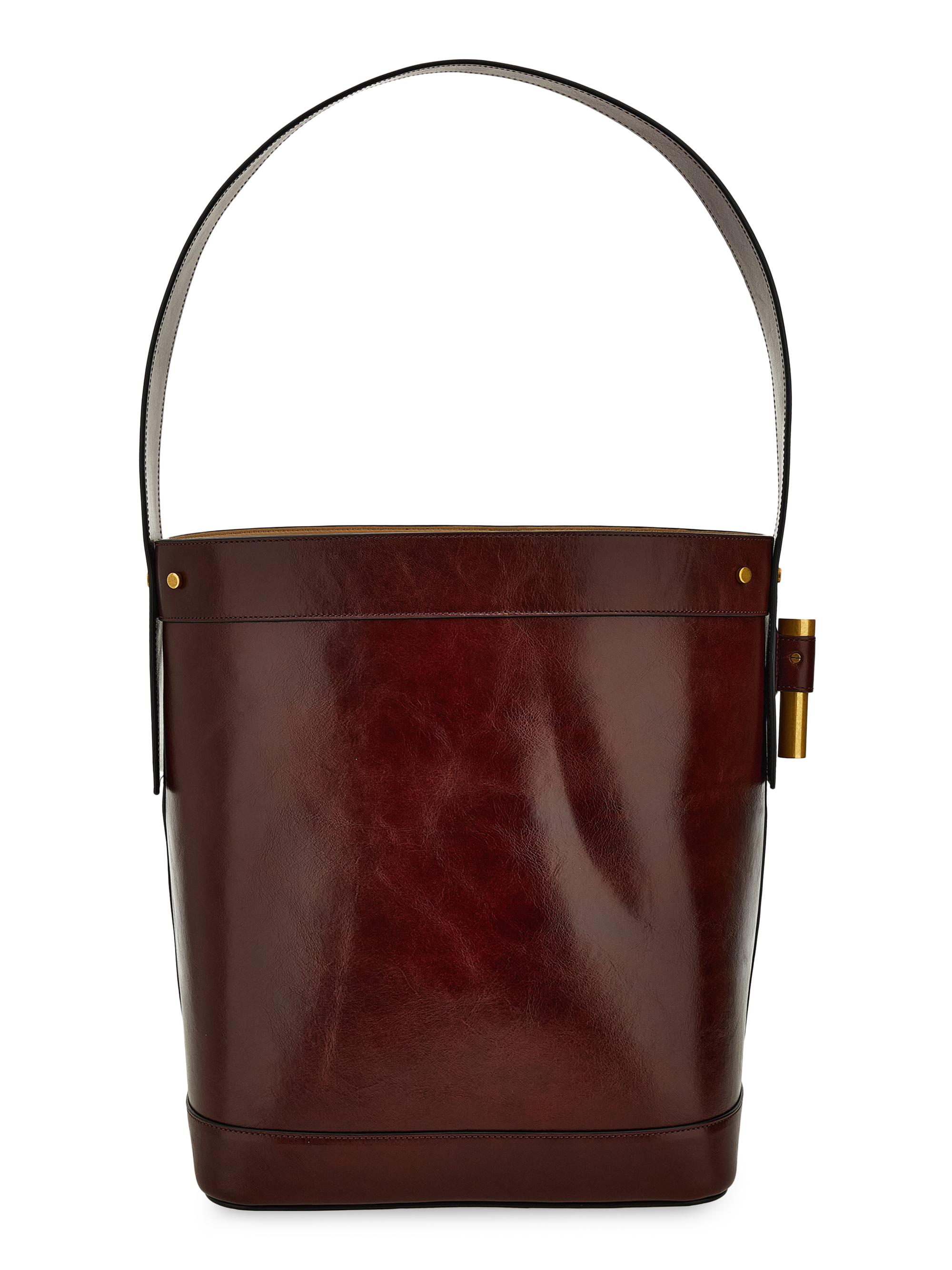 Versace Pivot Large Leather Bucket Bag | Saks Fifth Avenue