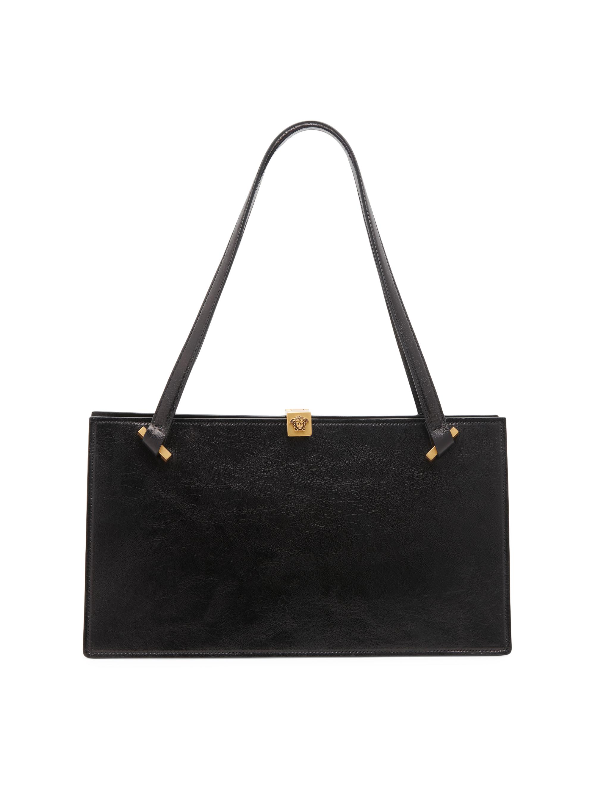 Versace Women's Severine Leather Tote - Black Gold