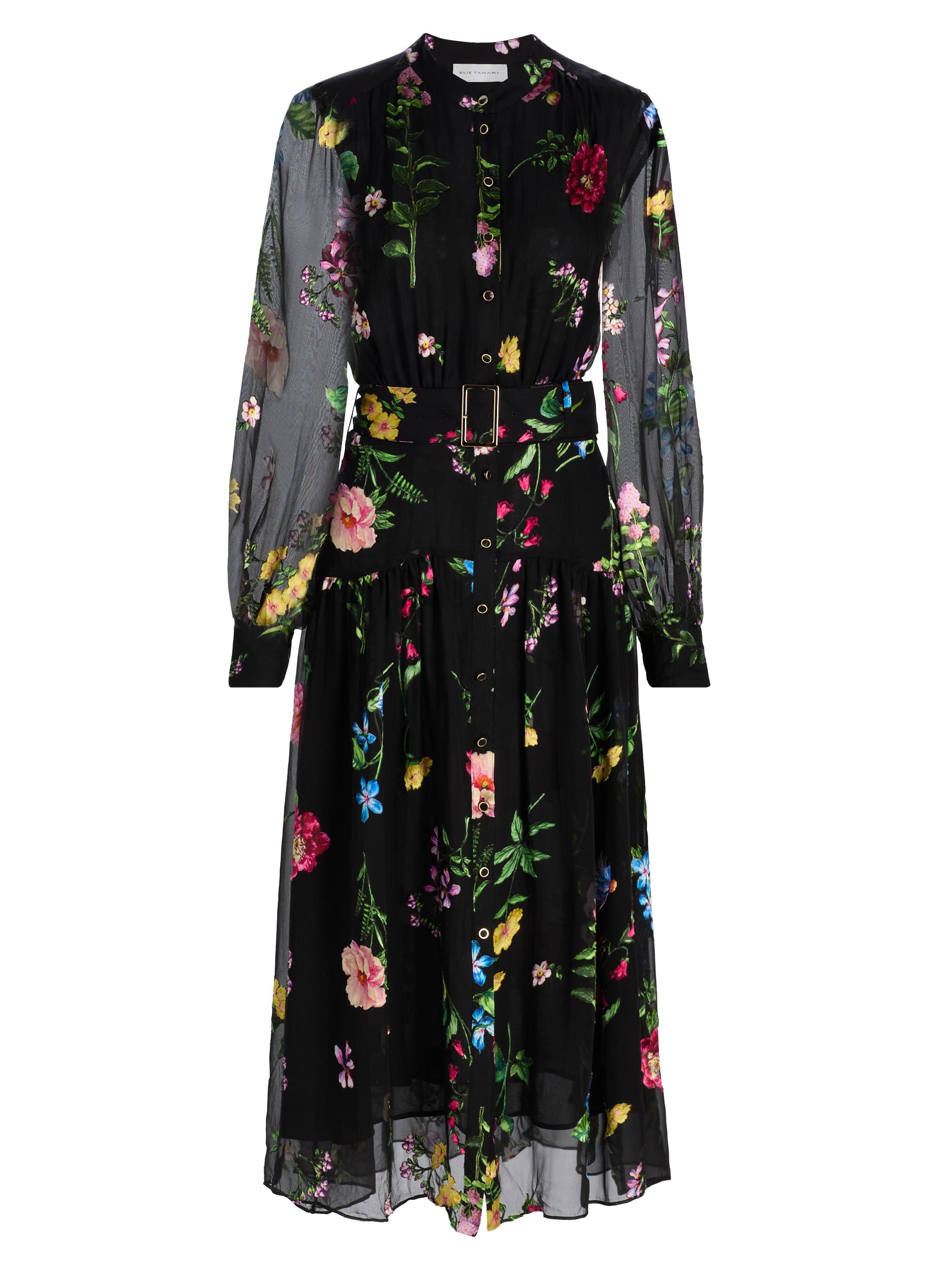The Janice Floral Midi-Shirtdress