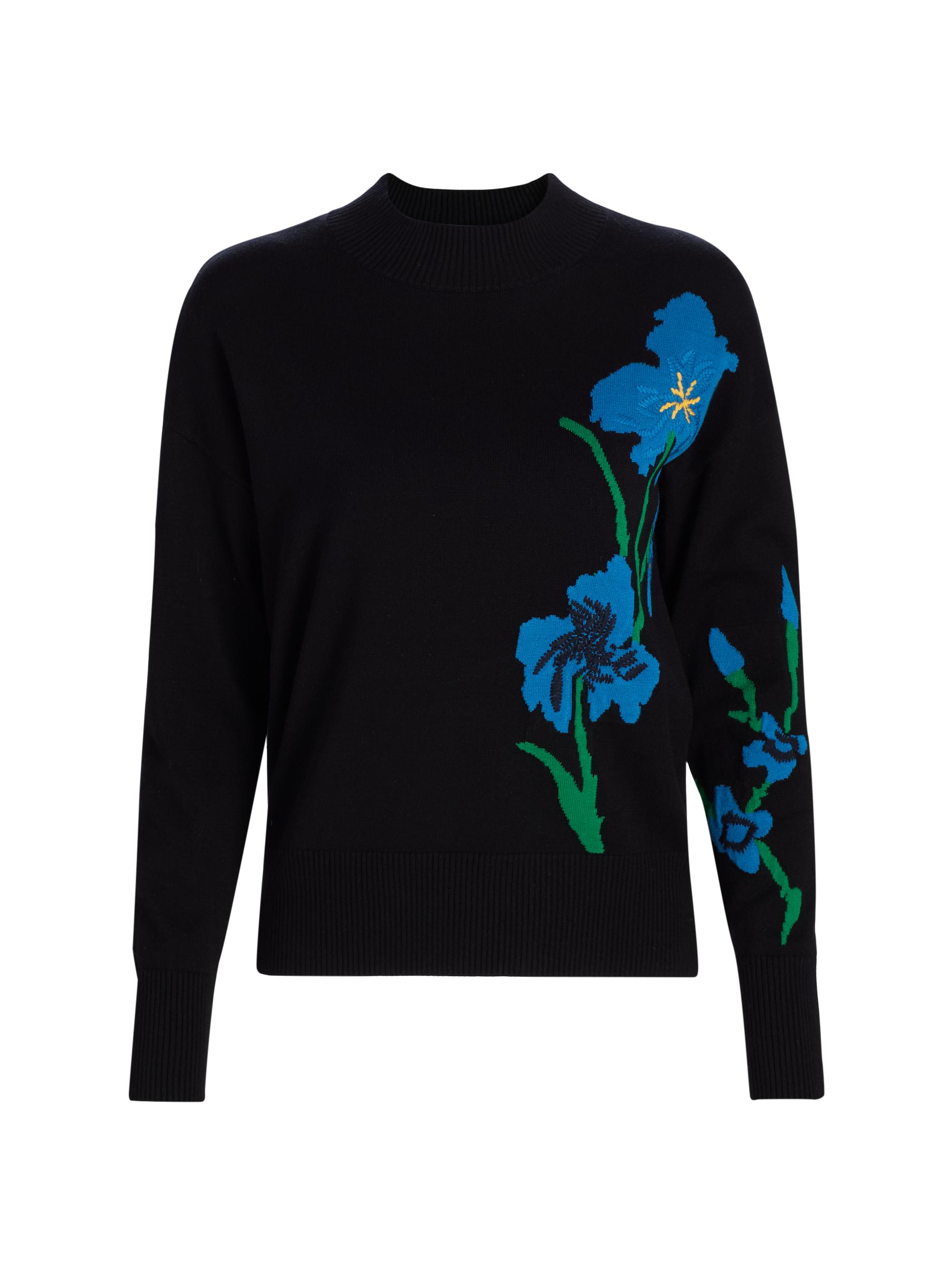 Elie Tahari The Flora Bloom Mock Turtleneck Sweater | Saks Fifth