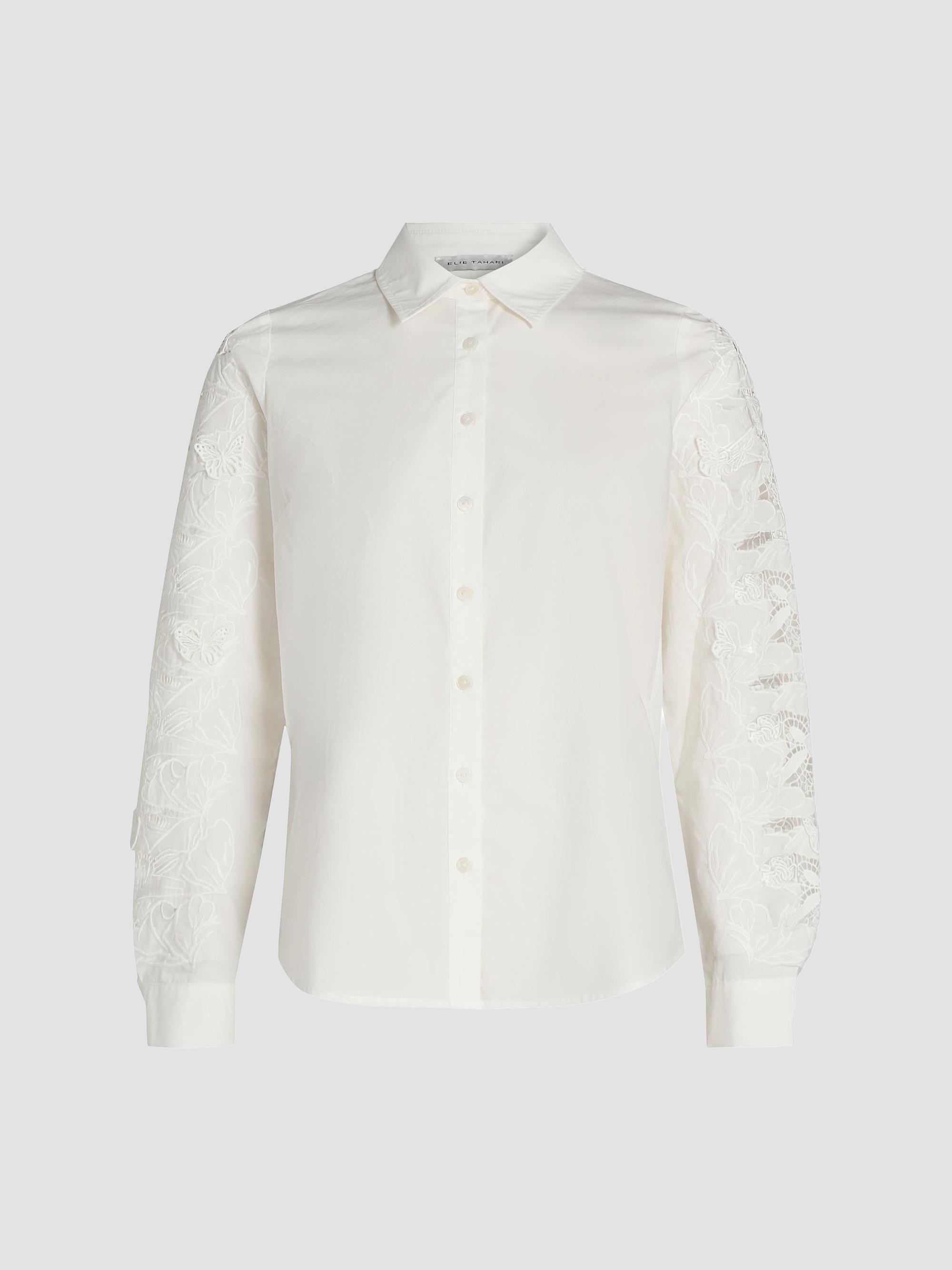 Elie Tahari The Orli Corded Lace Blouse | Saks Fifth Avenue
