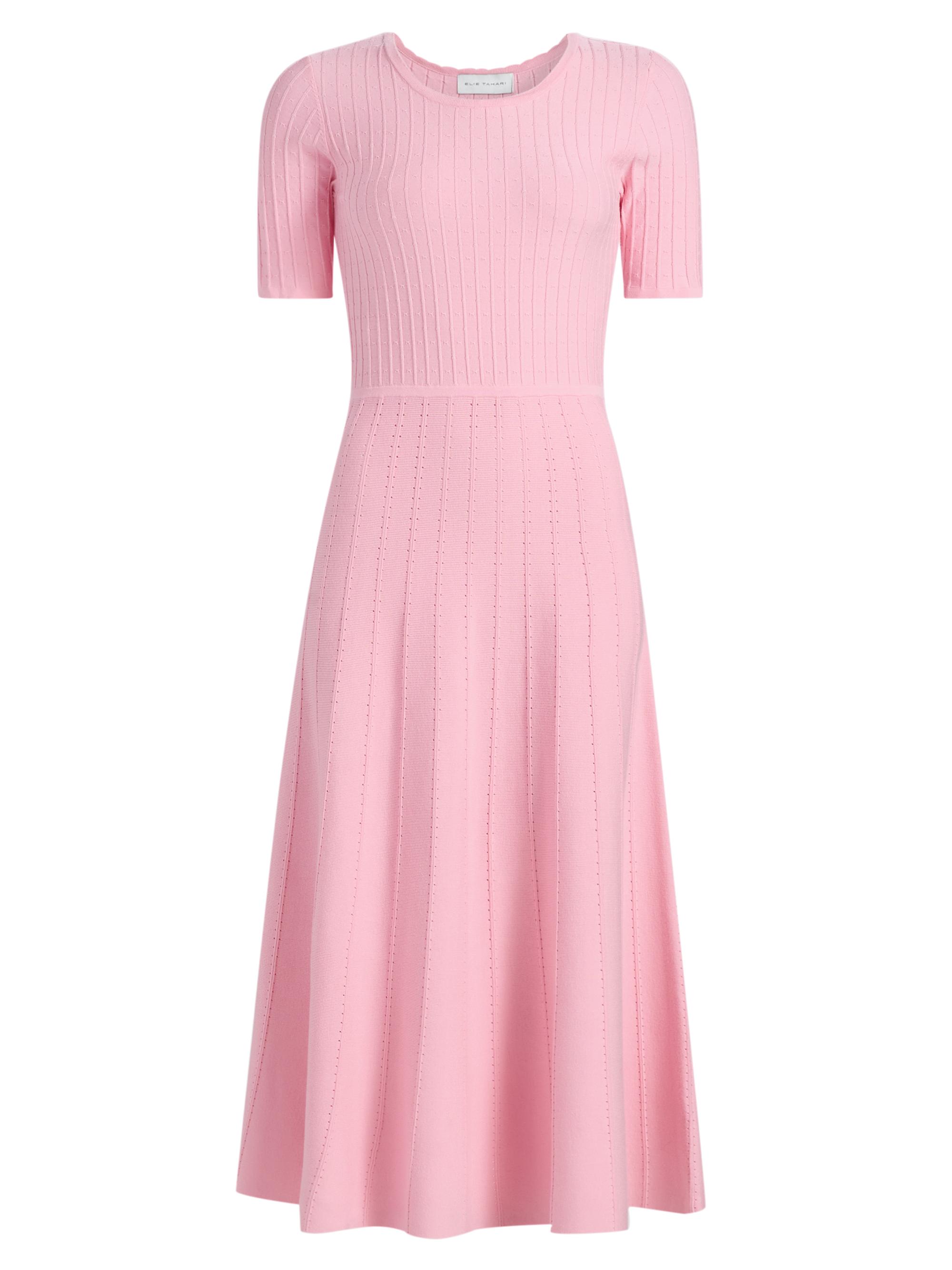 Elie Tahari Women's The Carla Pointelle-Knit Sweaterdress - Rose Veil