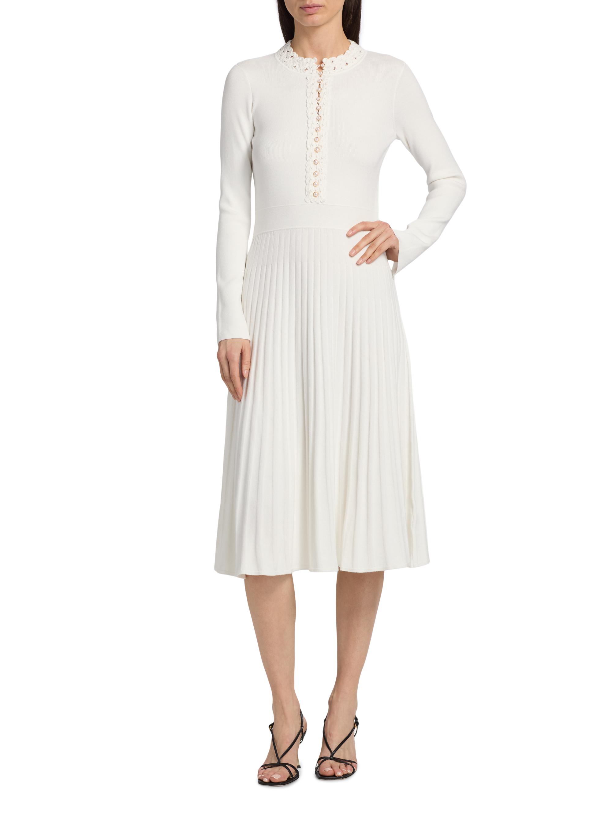 Elie Tahari The Jan Pleated Midi-Sweaterdress | Saks Fifth Avenue