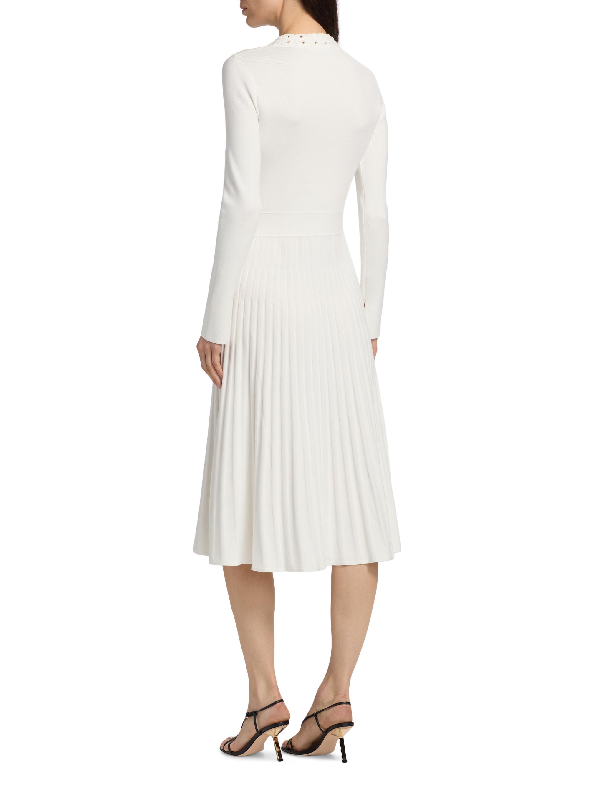 Elie Tahari The Jan Pleated Midi-Sweaterdress | Saks Fifth Avenue