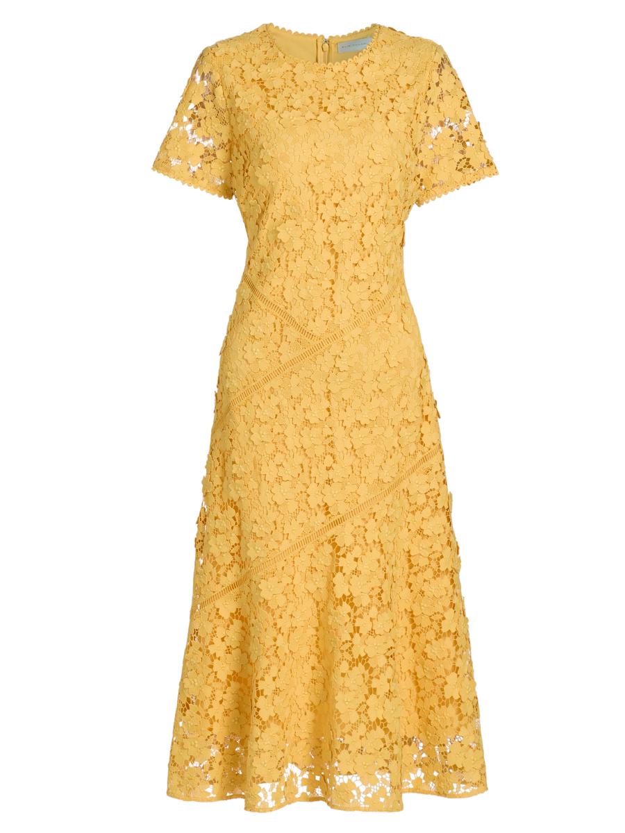 Elie Tahari The Marci Lace Midi-Dress | Saks Fifth Avenue
