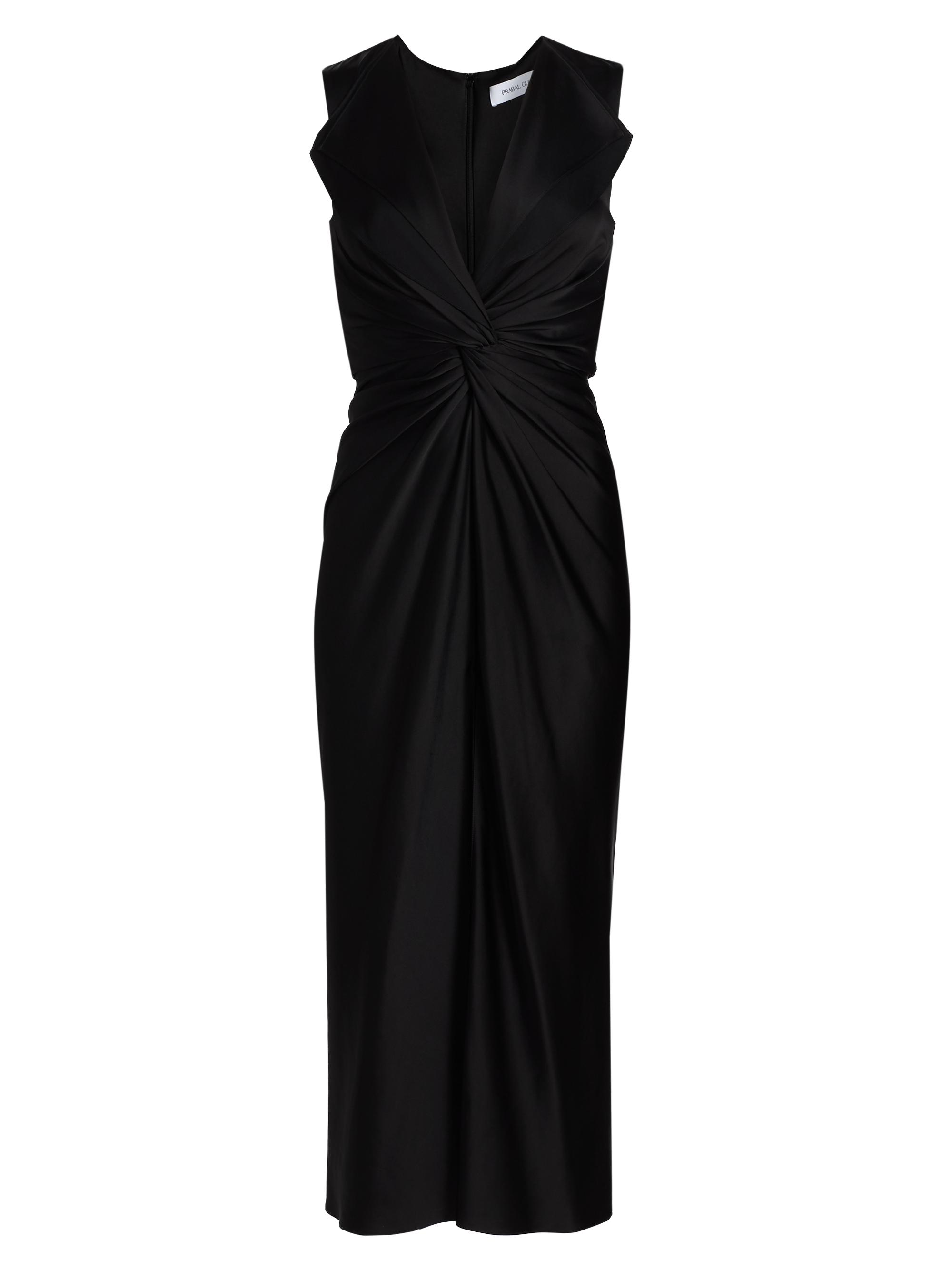 Prabal Gurung Women's Lily Twist Front Midi-Dress - Black