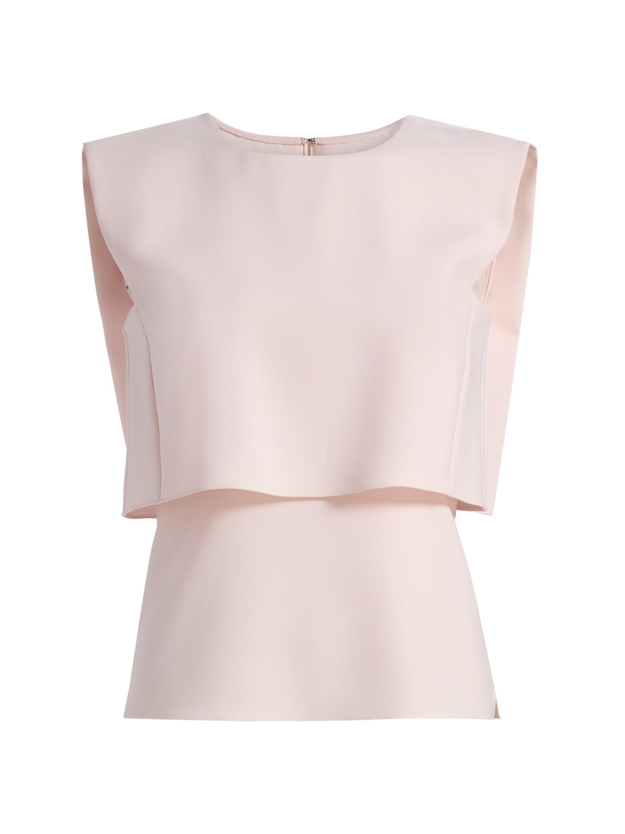 Prabal Gurung Women's Fold Layered Sleeveless Top - Petal Pink