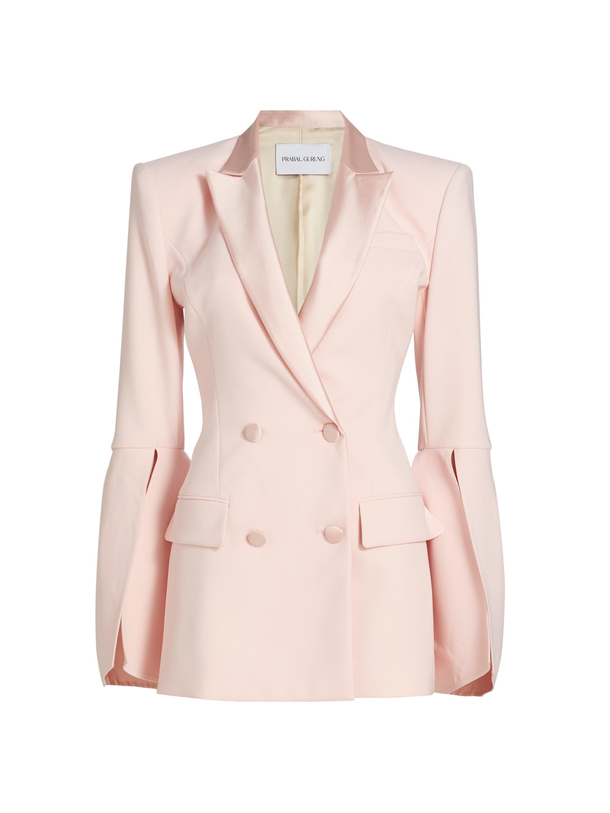 Prabal Gurung Women's Stretch Crepe Tuxedo Jacket - Petal Pink