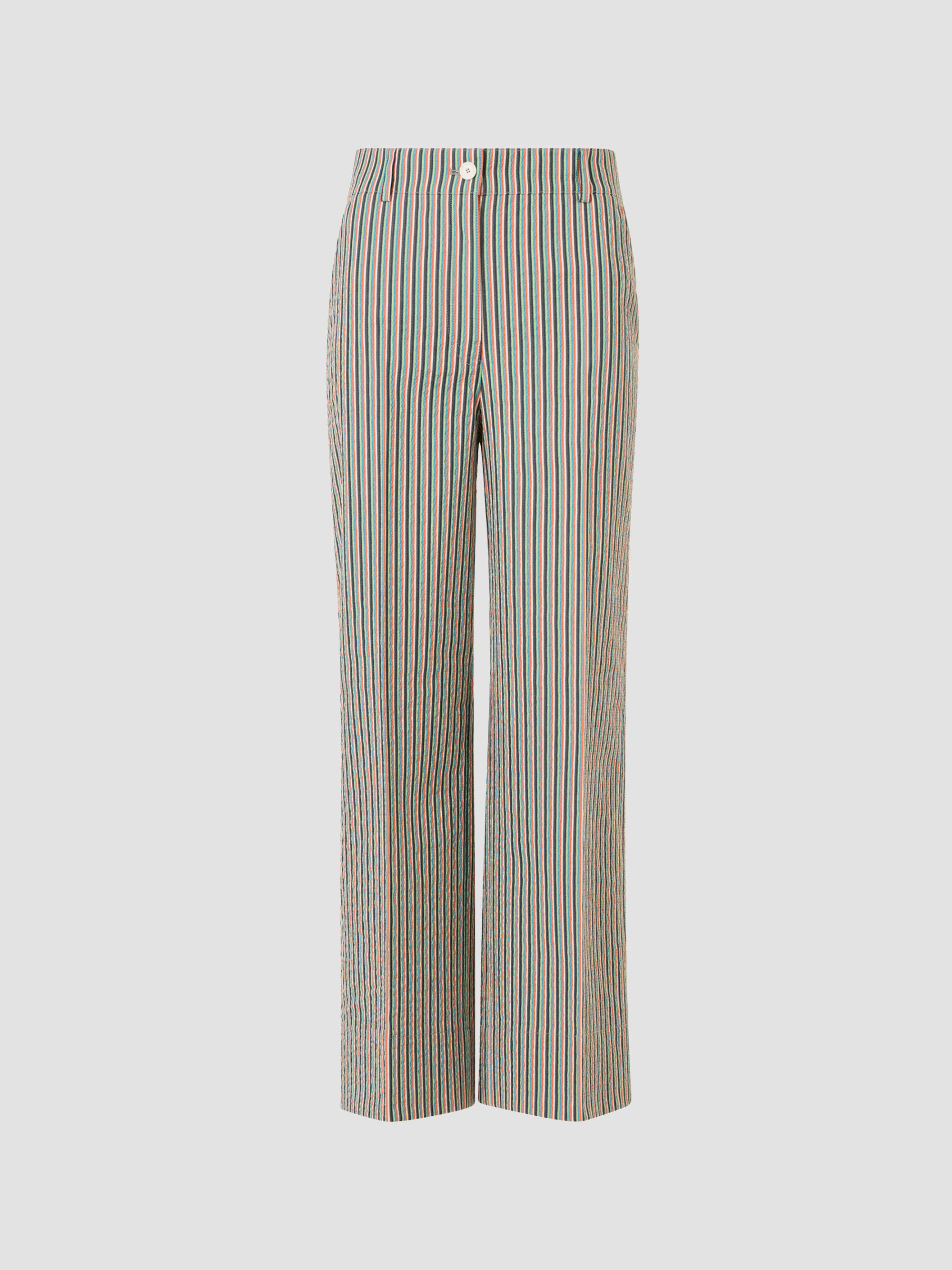 Akris punto Women's Chiara Seersucker Crop Pants | Thumbnail 6