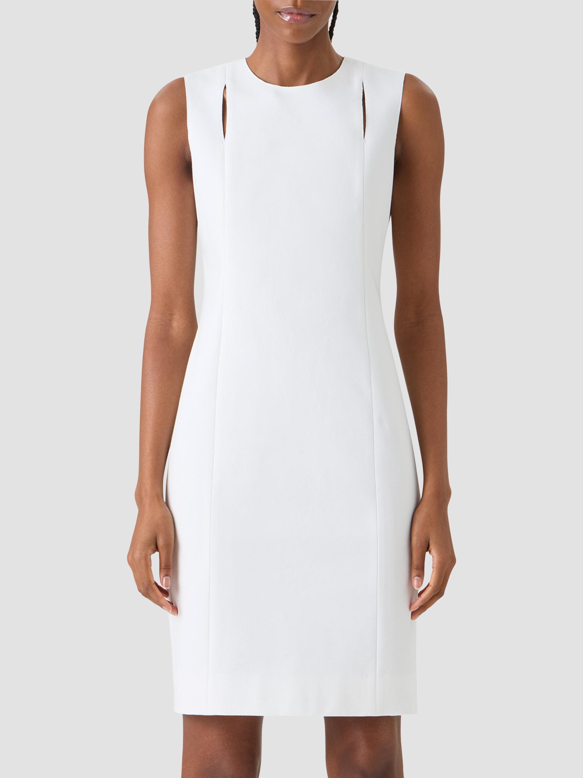 Akris punto Women's Slot Cut-Out Jersey Sheath Mini Dress - Cream