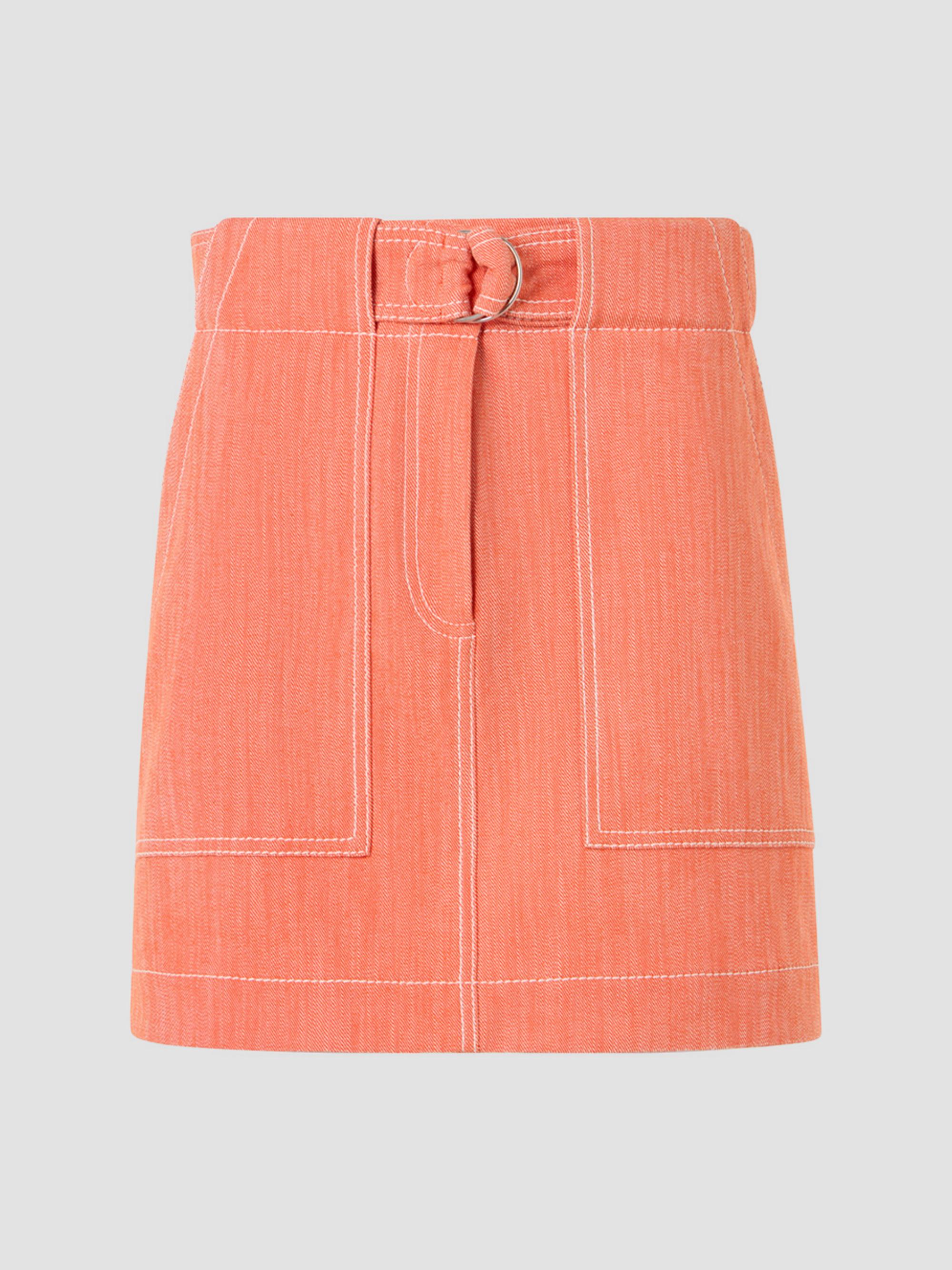 Akris punto Women's Denim Cargo Skirt - Orange | Thumbnail 6