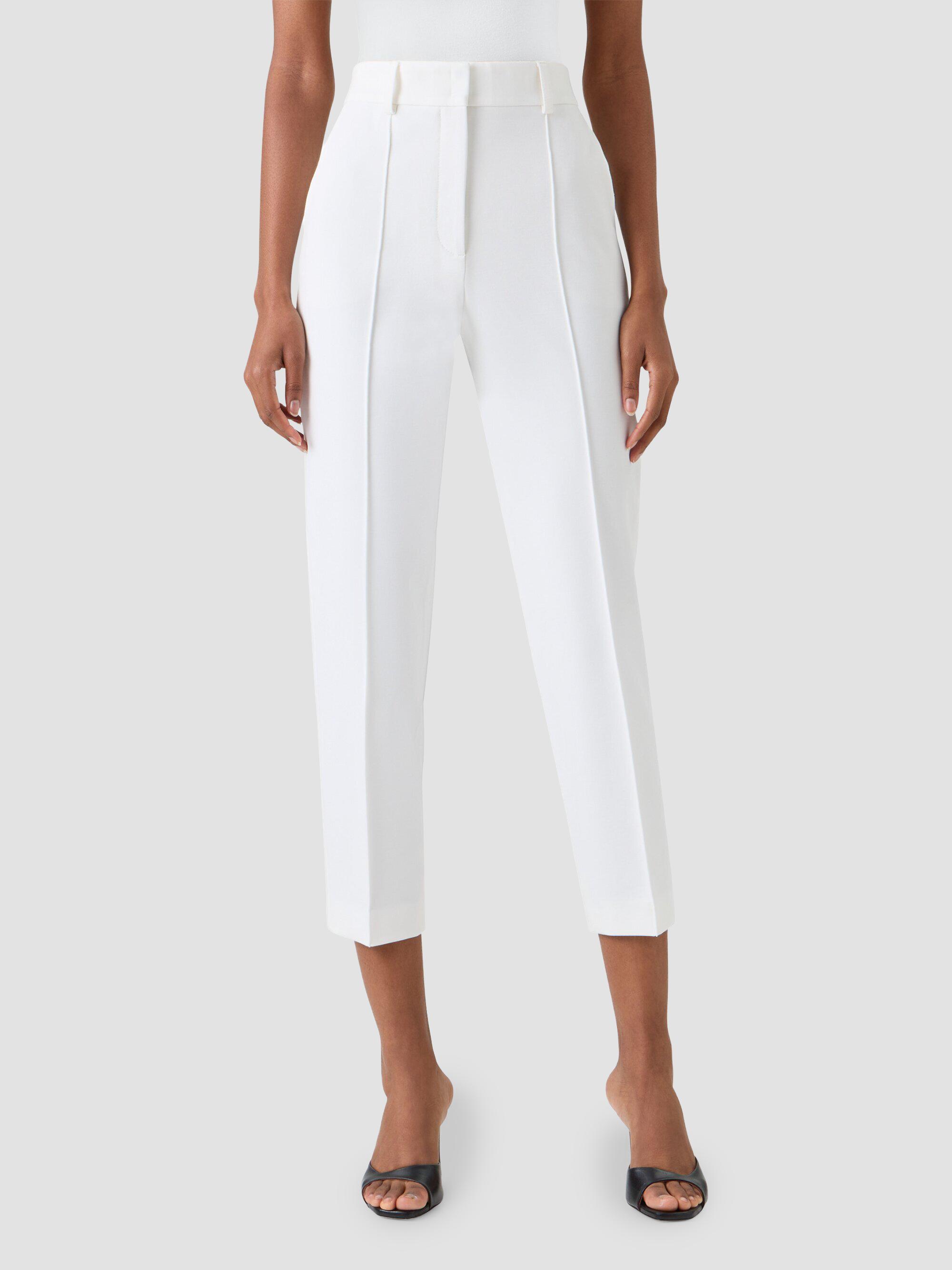 ladies white dress trousers Wiueurtly Pants For Women, Polyester Elastic Waist Pants For Women, Pants Women, Women Wide Leg Pants For Women Work Business Womens wide leg pants 31 inch inseam Pantaln de Vestir Tiro Alto