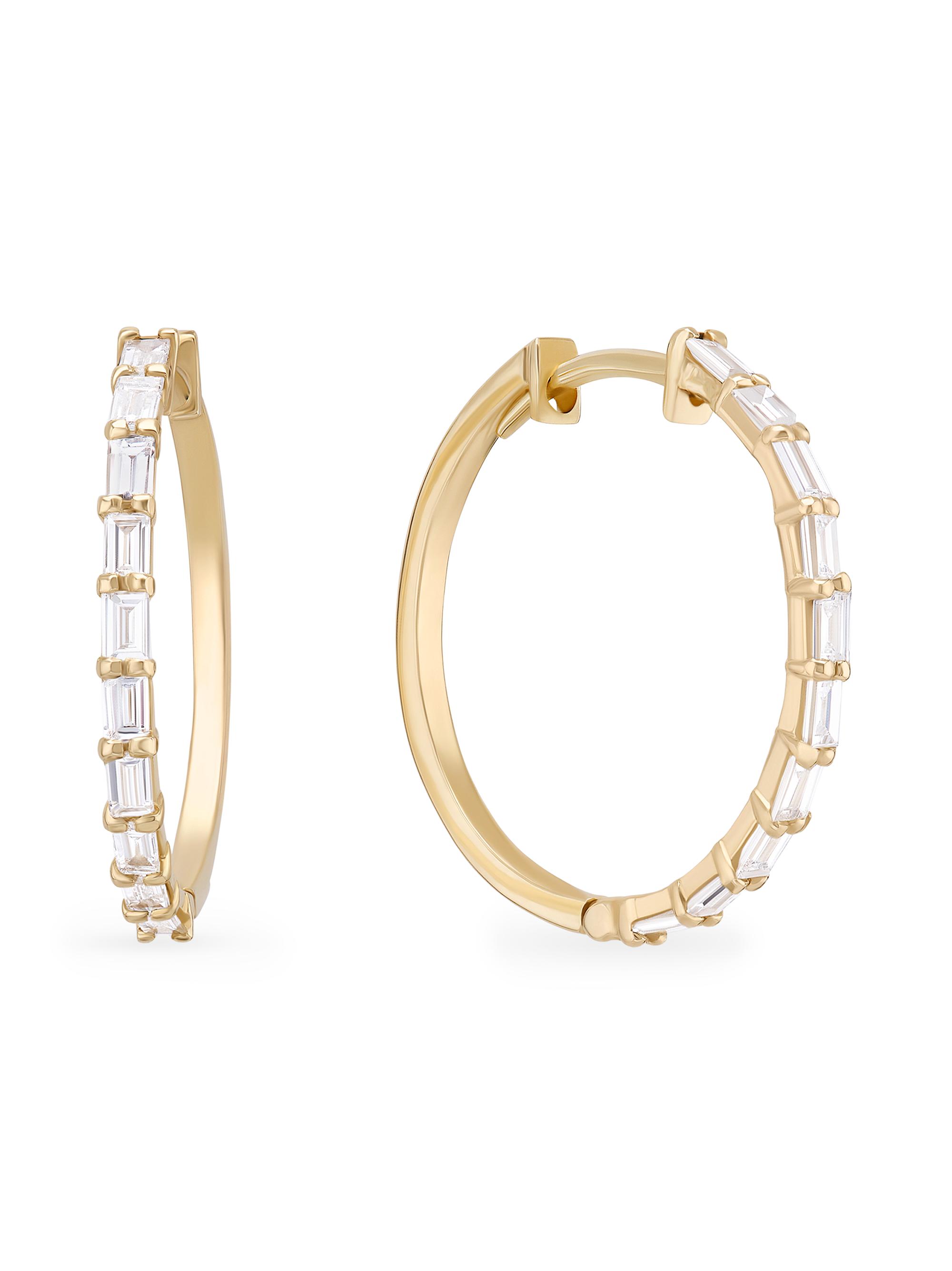 Lana Women's 14K Yellow Gold & 0.45 TCW Diamond Hoop Earrings - Yellow Gold