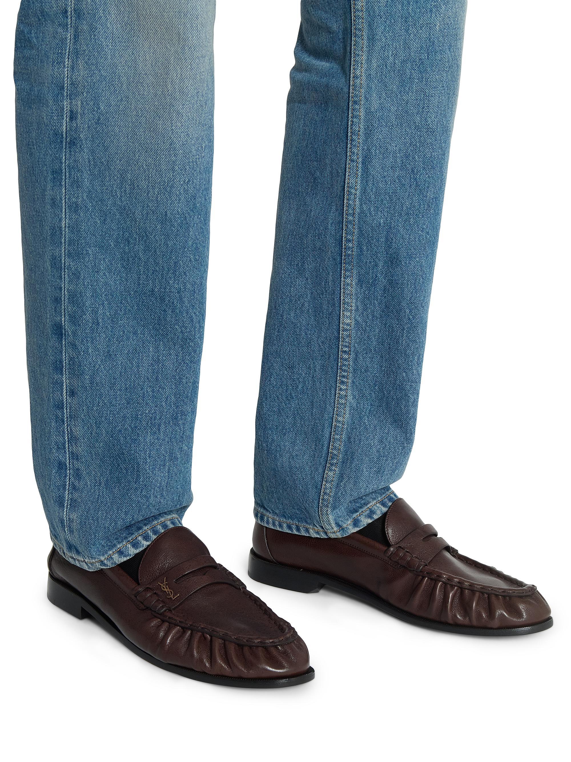 Saint Laurent Le Loafers Supple in Matte Leather | Saks Fifth Avenue