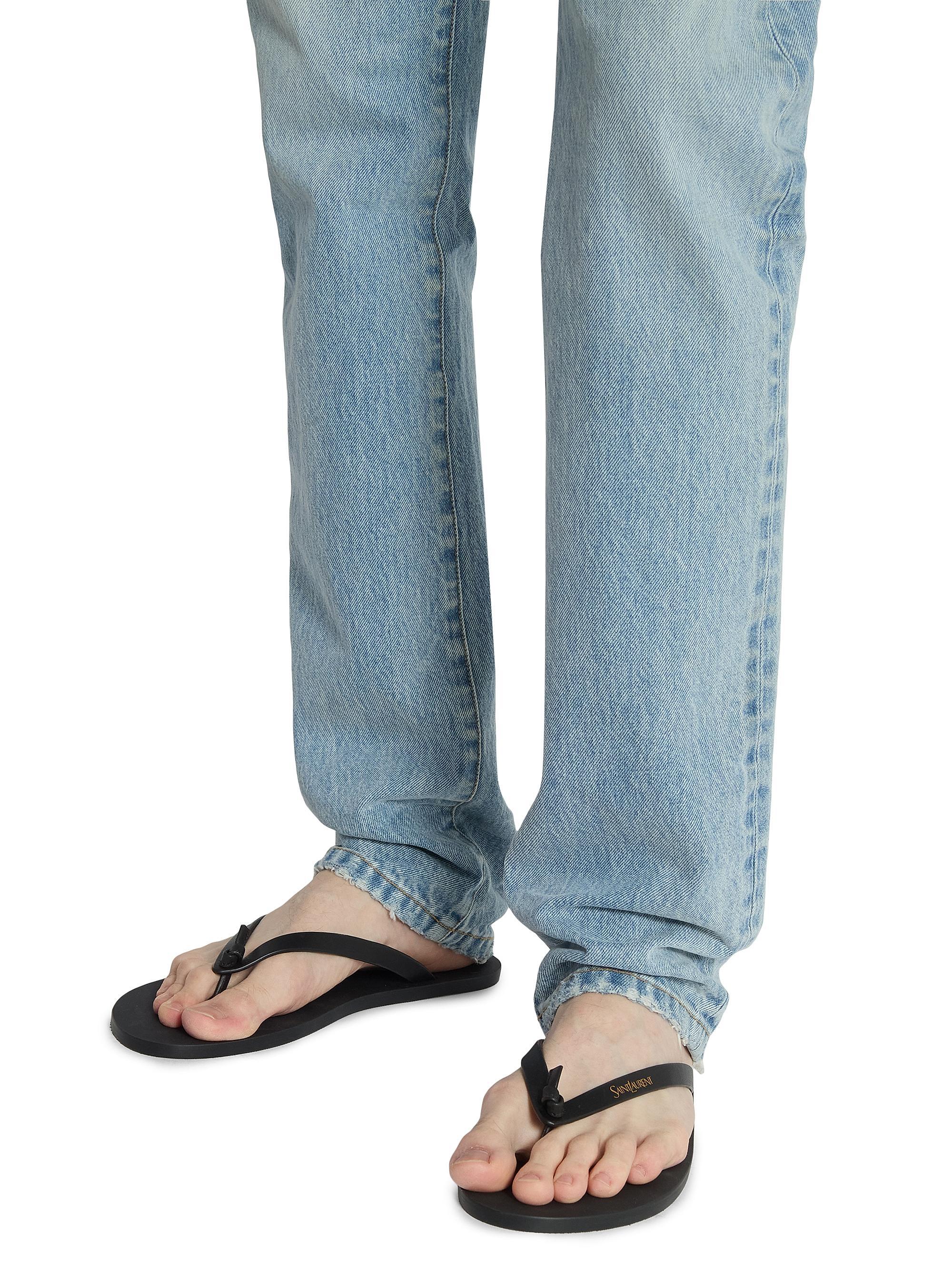 サンローラン　サンダル　39 Saint Laurent Pool Flip-Flops in Smooth Leather | Saks Fifth Avenue