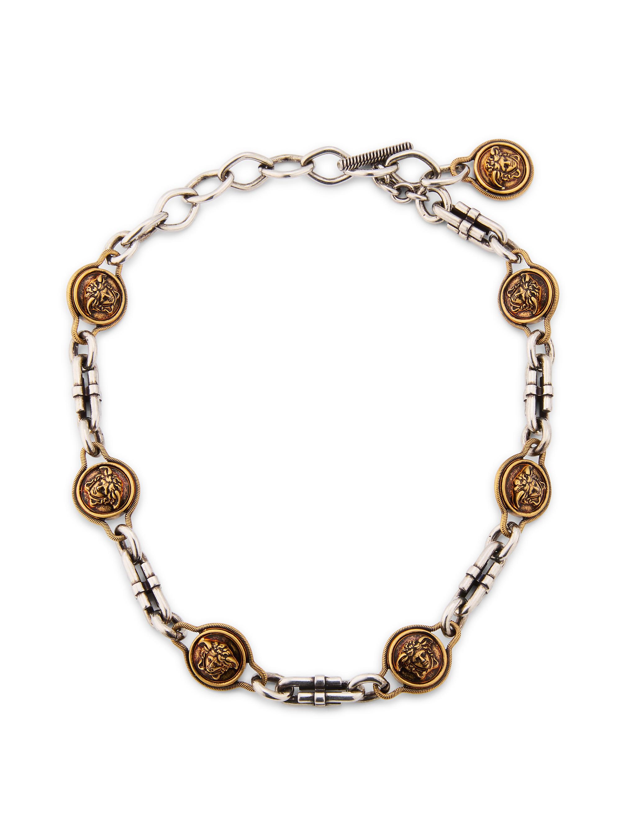 Versace Women's Novantatré Two-Tone Chain Necklace - Palladium Gold - Women's Jewelry And Watches