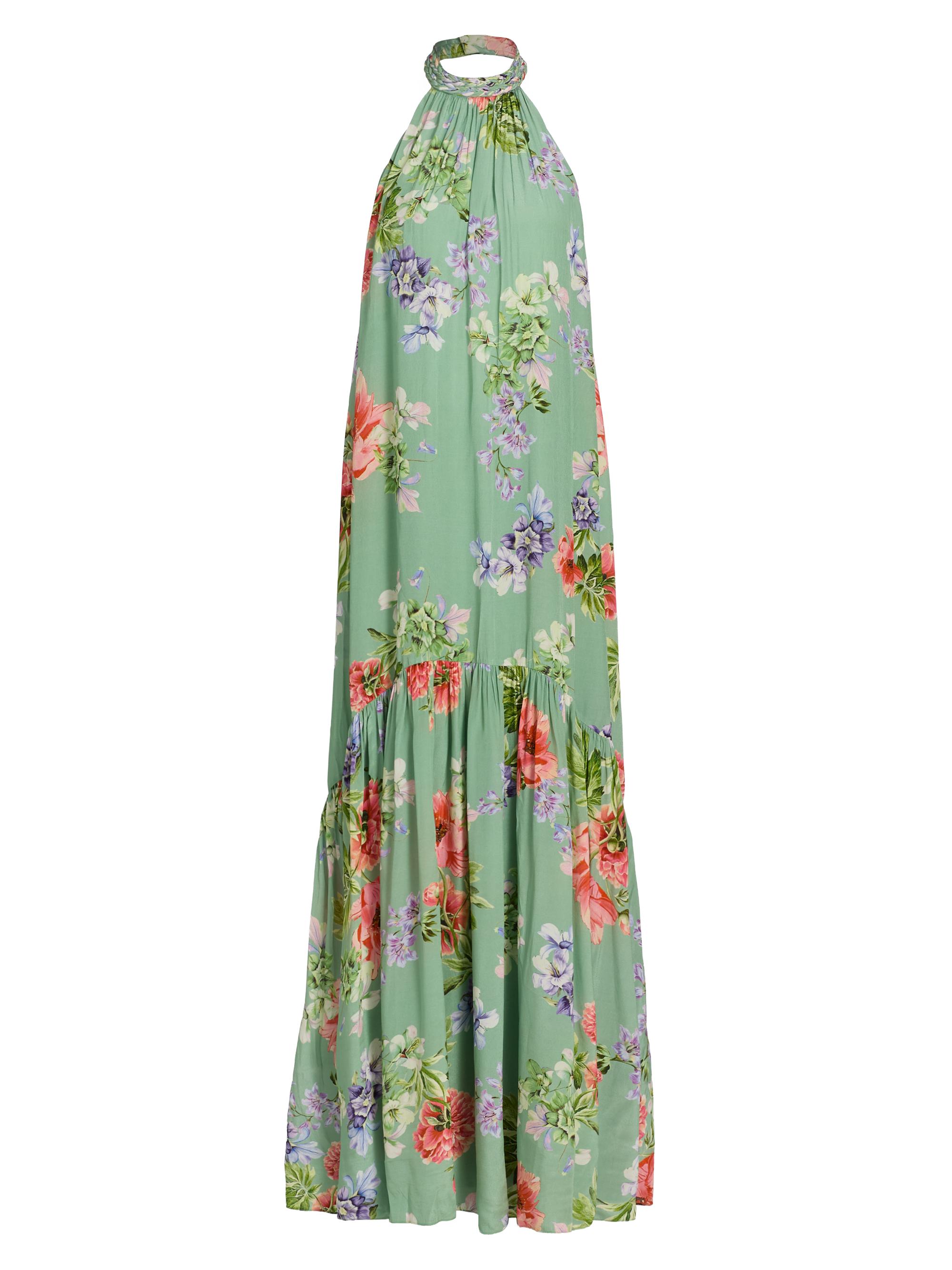 Hemant & Nandita Women's Floral A-Line Maxi Dress - Green