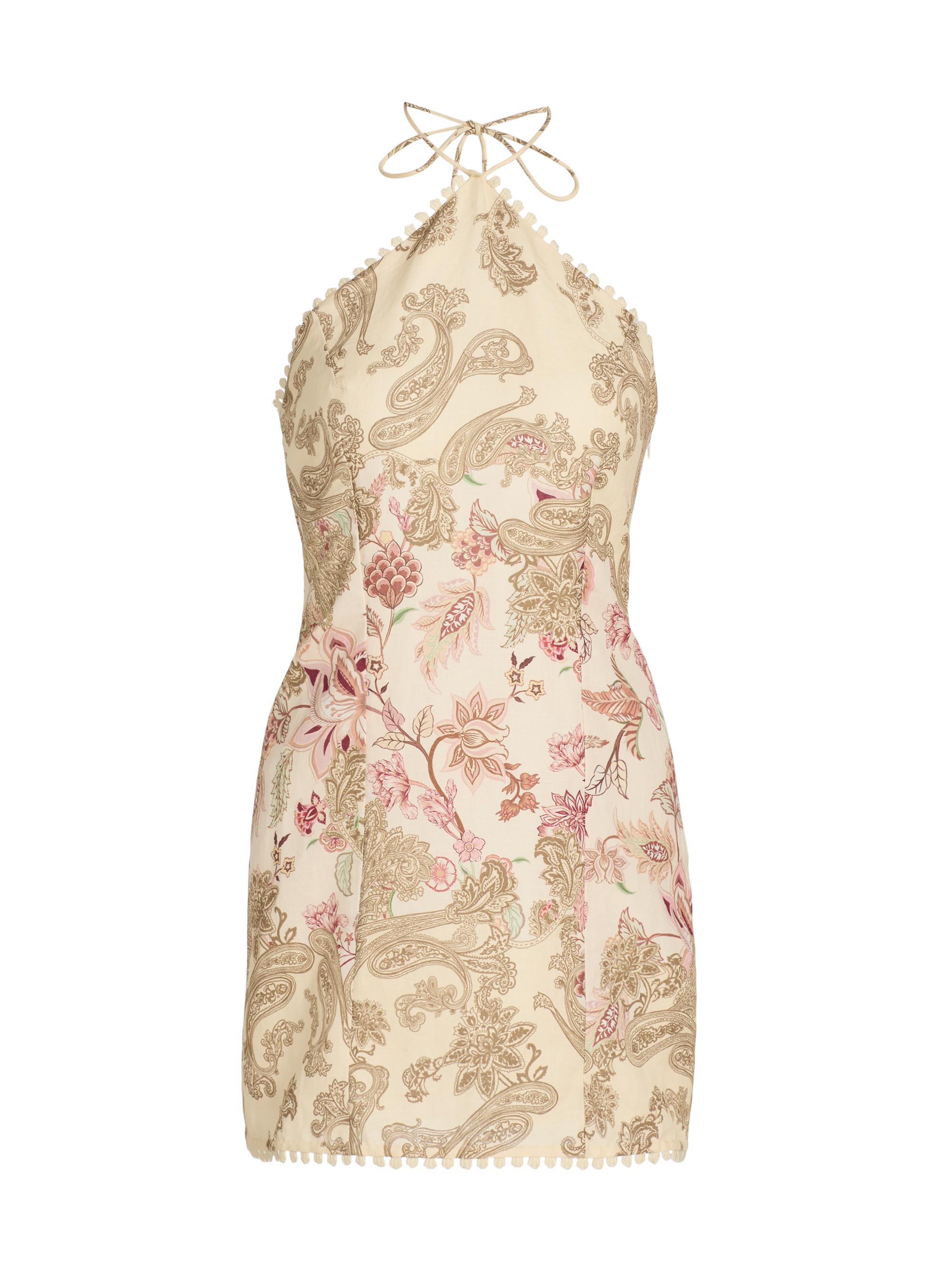 Hemant & Nandita Women's Paisley Cotton-Linen Sheath Minidress