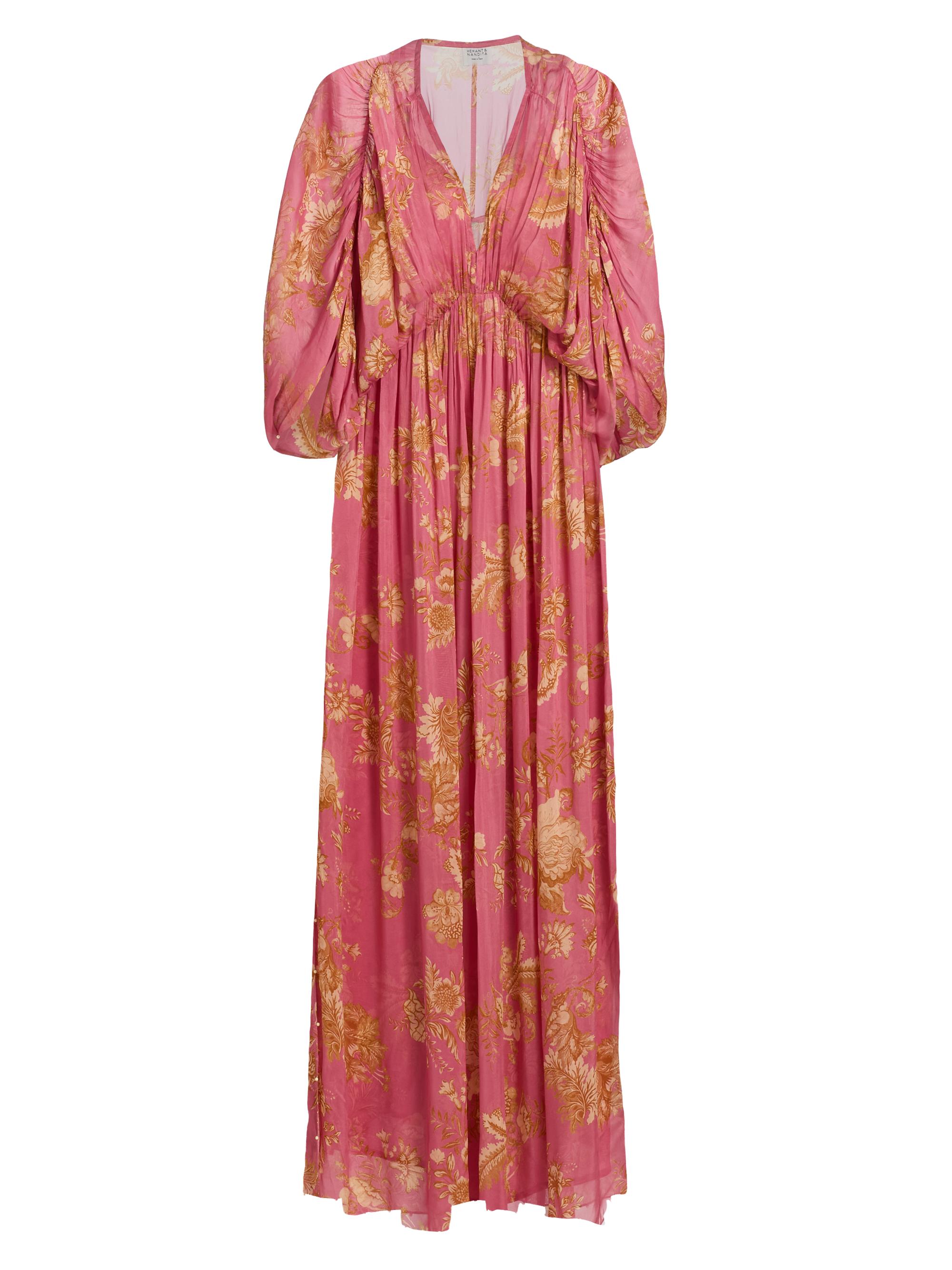 Hemant & Nandita Women's Floral A-Line Caftan Maxi Dress