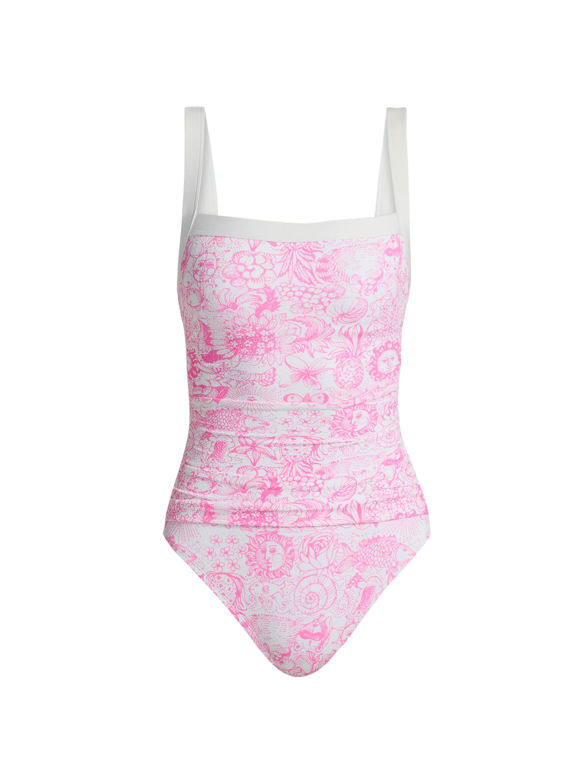 Lilly Pulitzer Women's Keon Floral One-Piece Swimsuit - Cherry Blossom