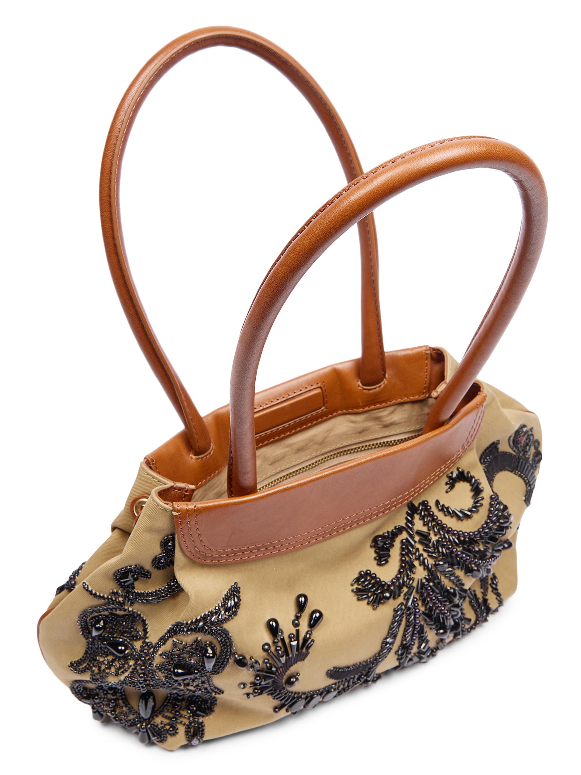 Dries Van Noten Women's  Embellished Cotton Tote Bag - Camel | Thumbnail 4