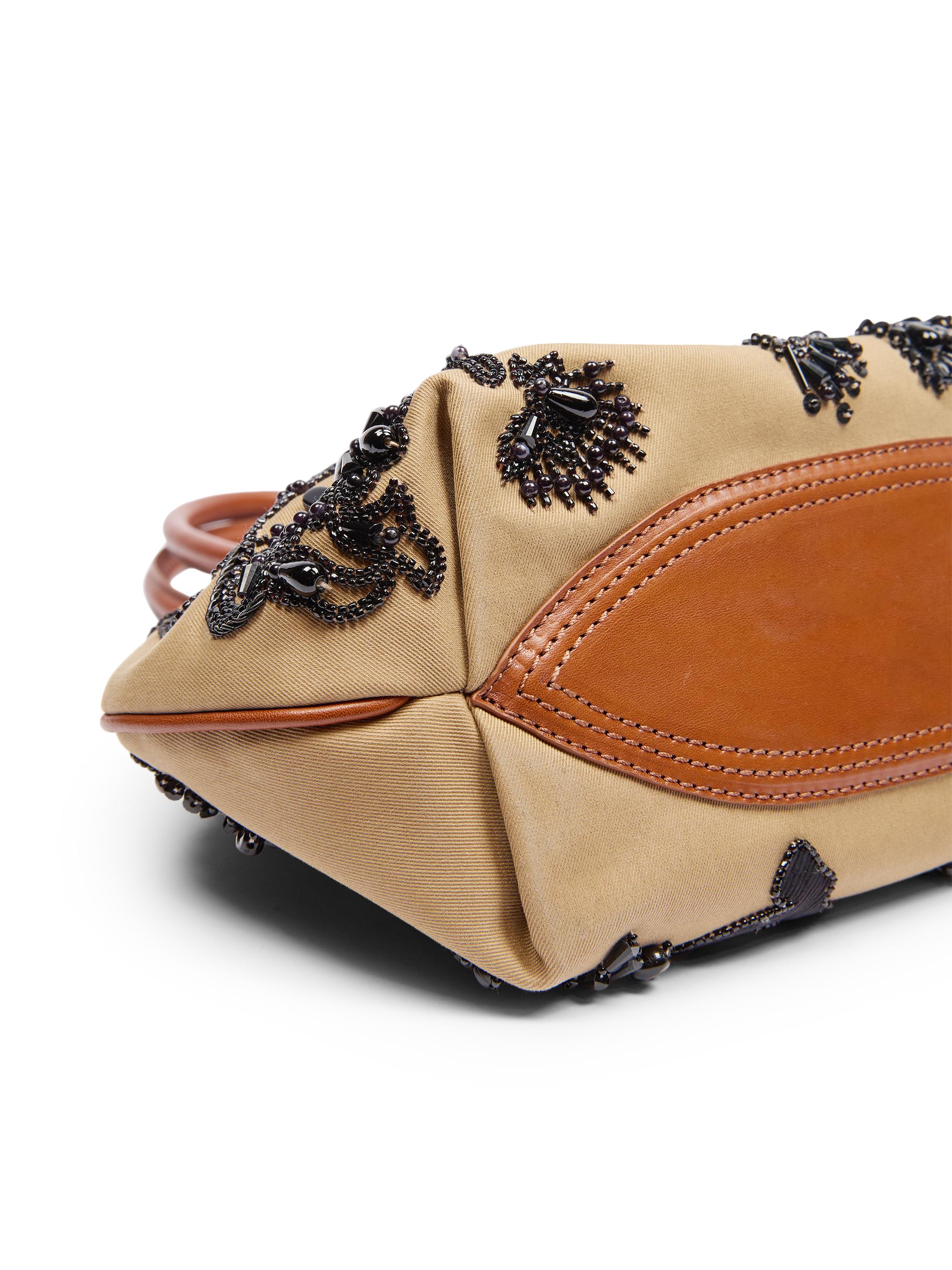 Dries Van Noten Women's  Embellished Cotton Tote Bag - Camel | Thumbnail 5
