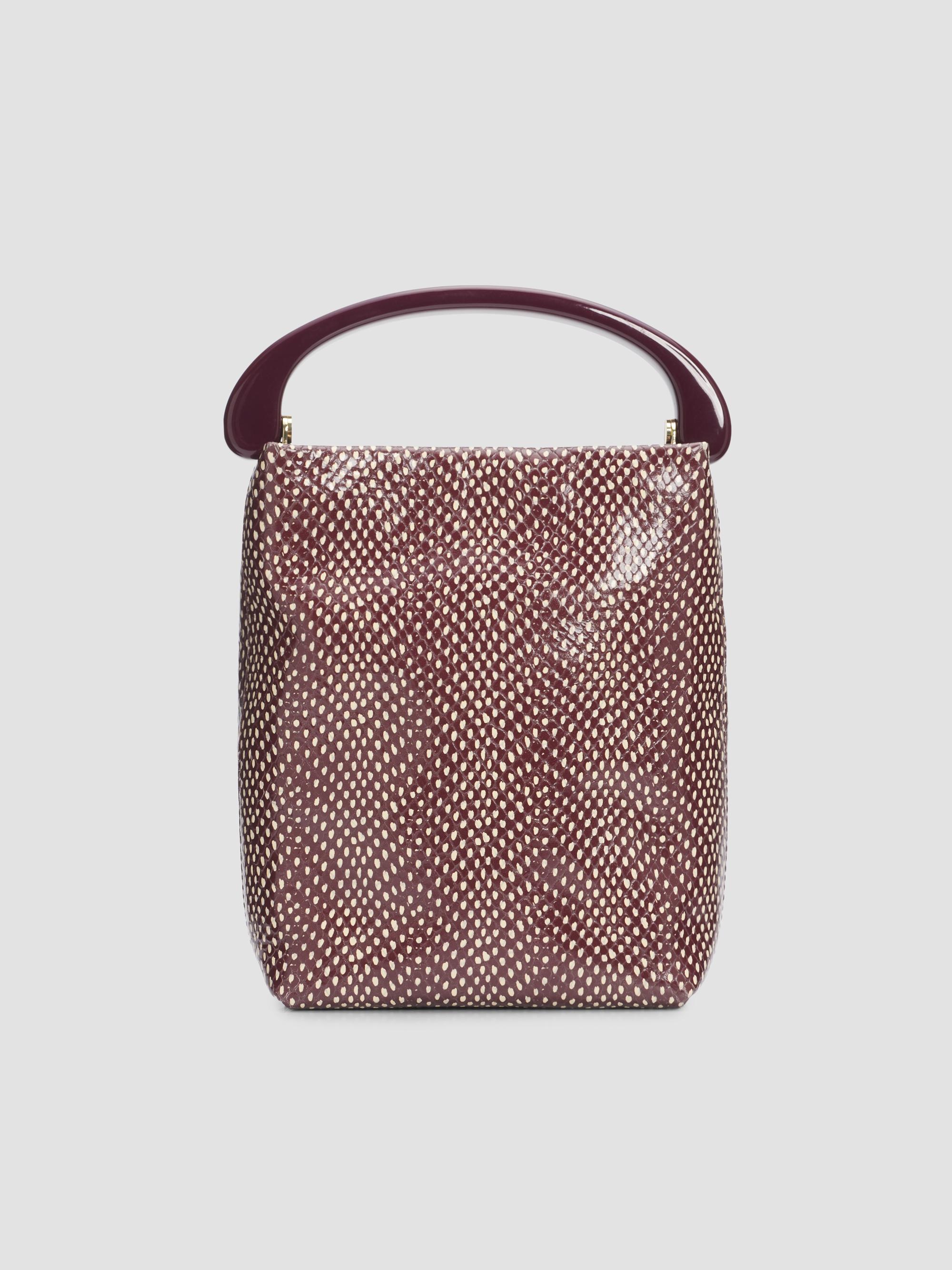 Dries Van Noten Snake-Embossed Leather Top Handle Bag | Saks Fifth
