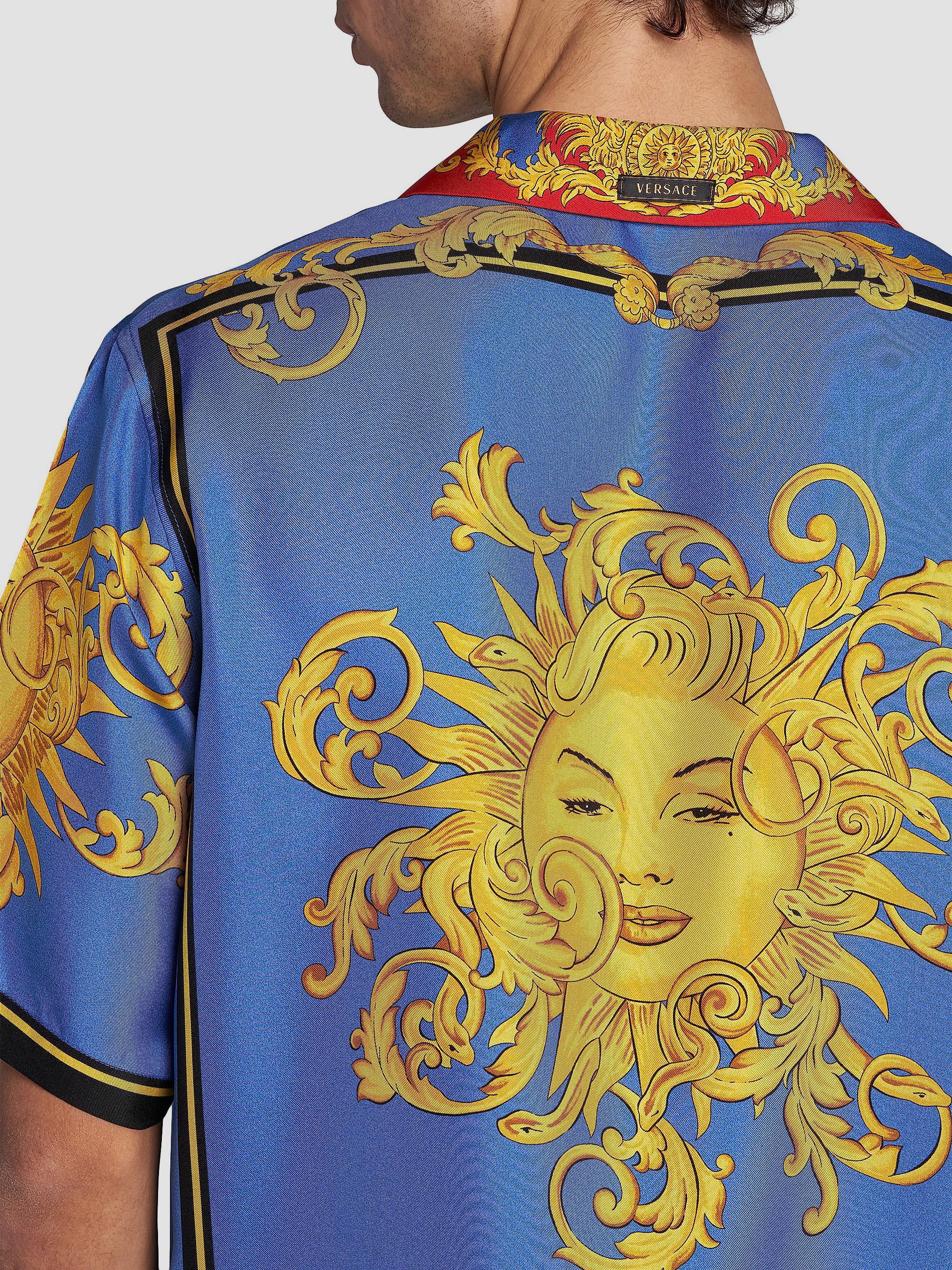 Versace The Sun Silk Twill Shirt | Saks Fifth Avenue