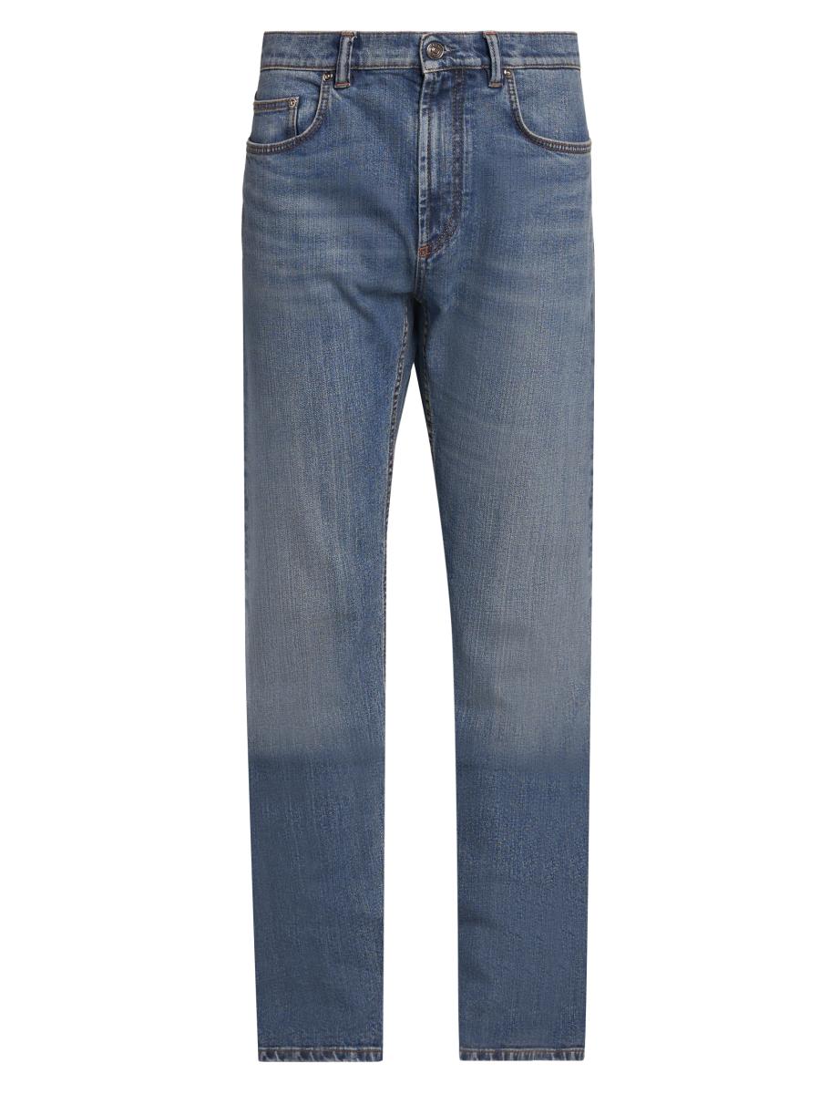 Versace Men's Stretch Light Stone Slim-straight Jeans In Multi