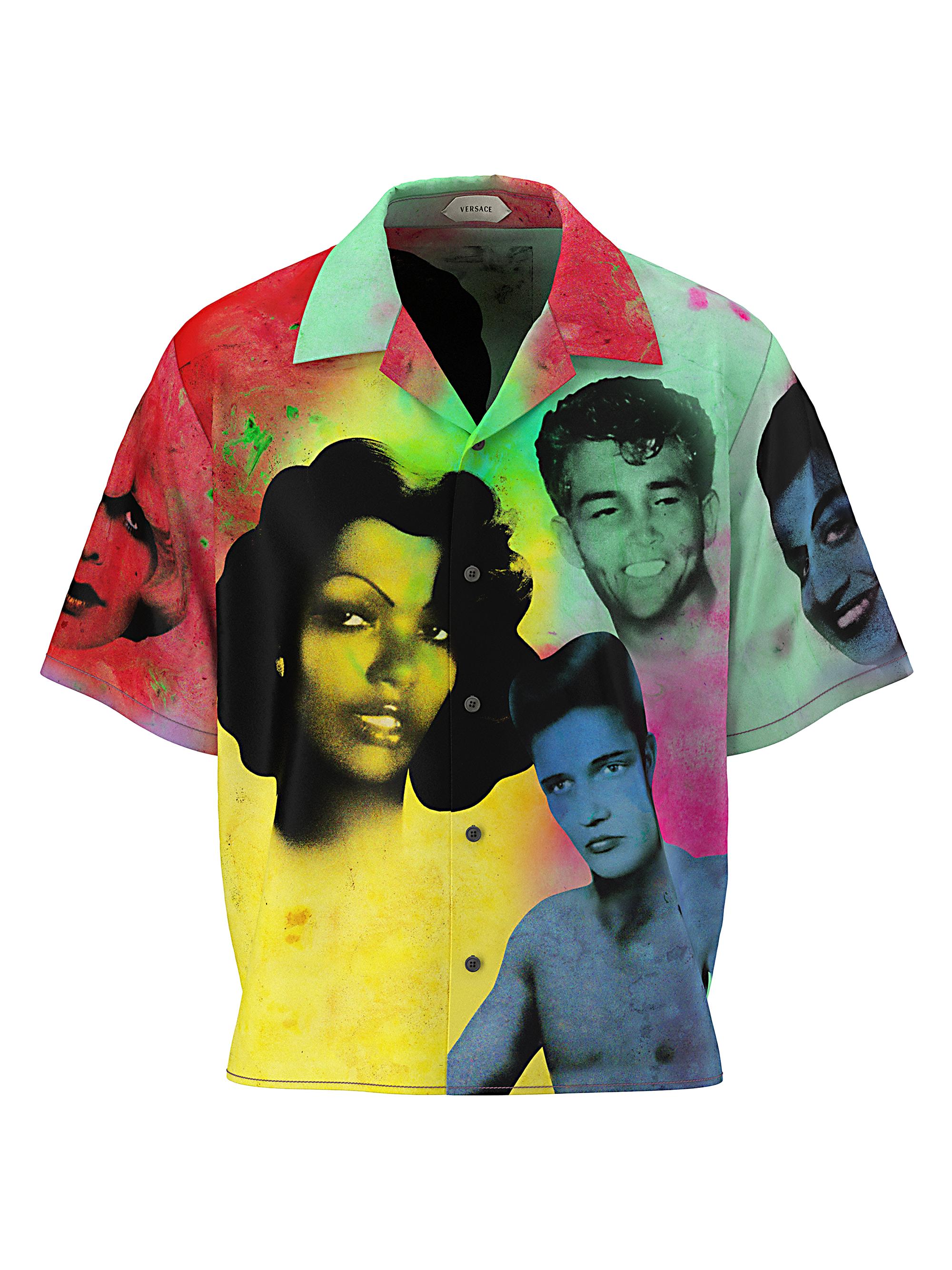 Versace Men's The Party Print Silk Shirt