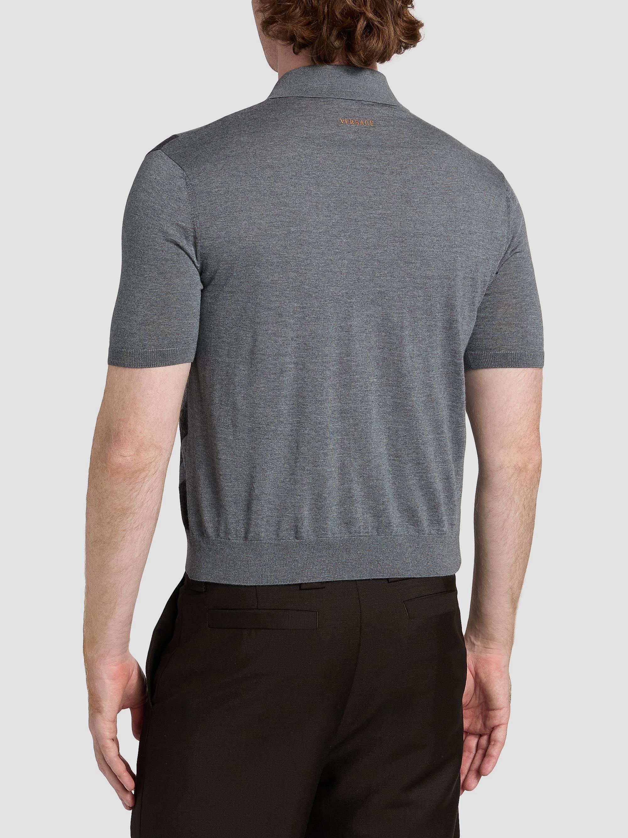 Versace Rays Intarsia-Knit Polo Shirt | Saks Fifth Avenue