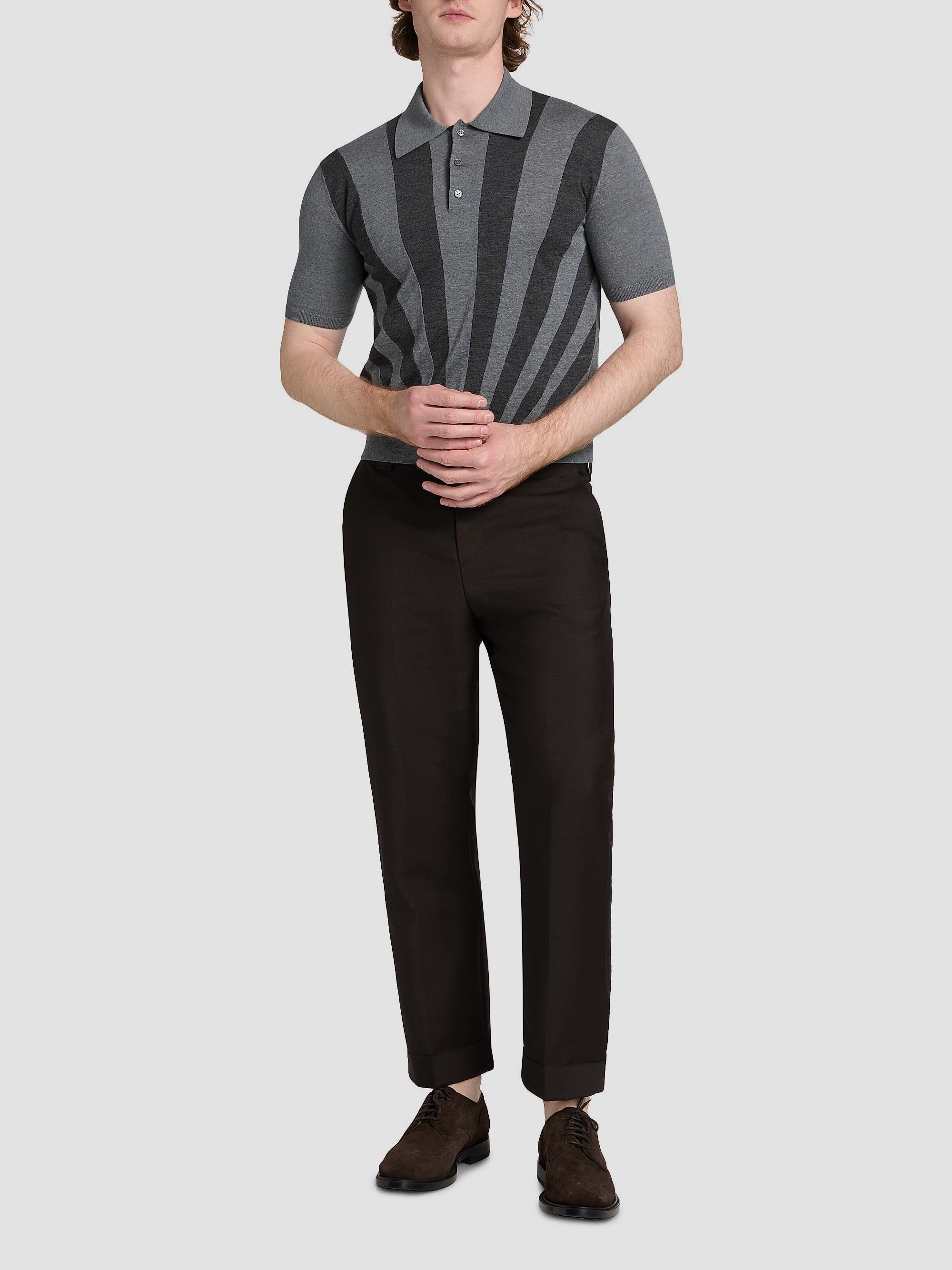 Versace Rays Intarsia-Knit Polo Shirt | Saks Fifth Avenue