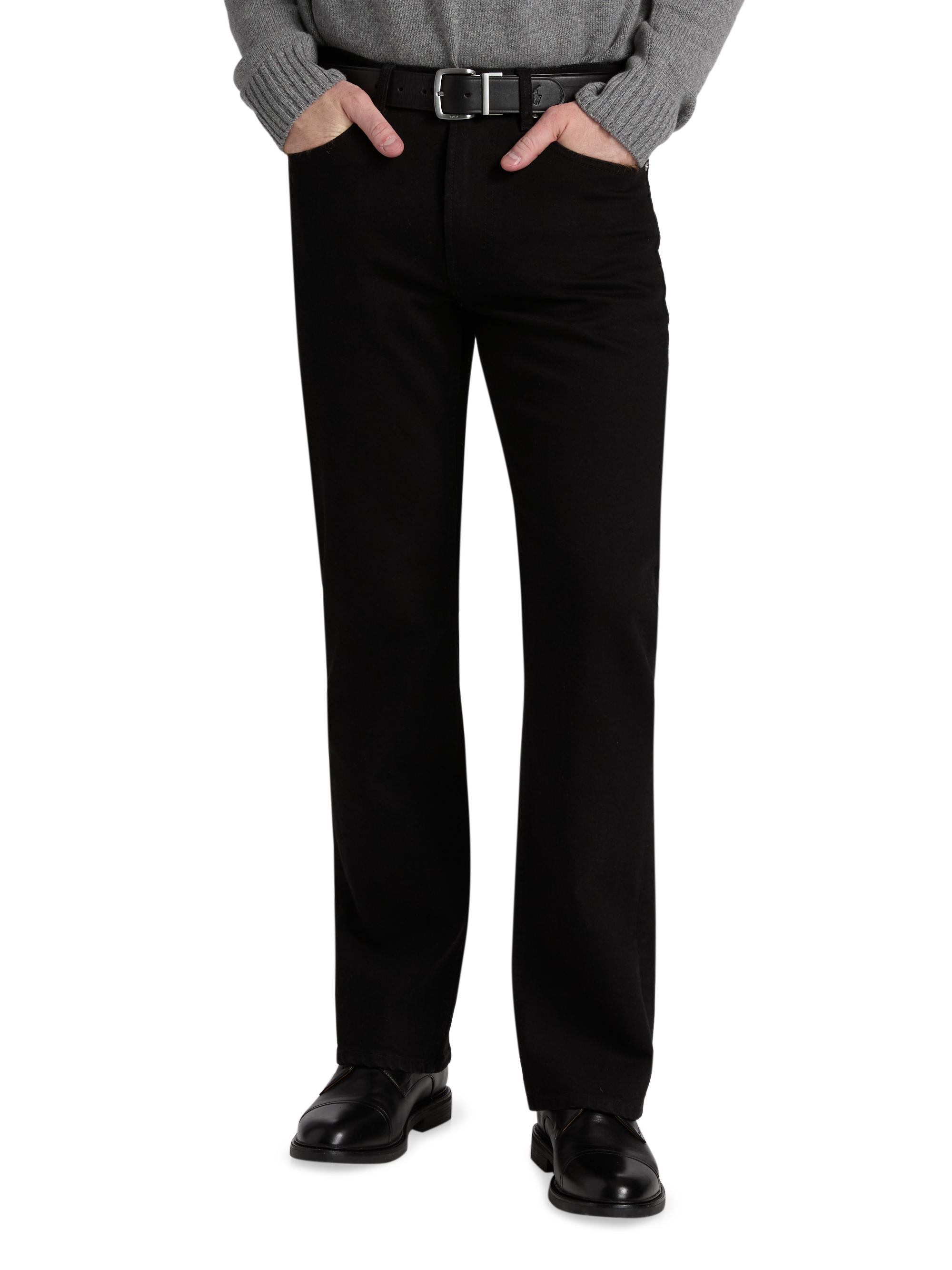 FRAME Men's Stretch Mid-Rise Bootcut Jeans - Black | Thumbnail 3