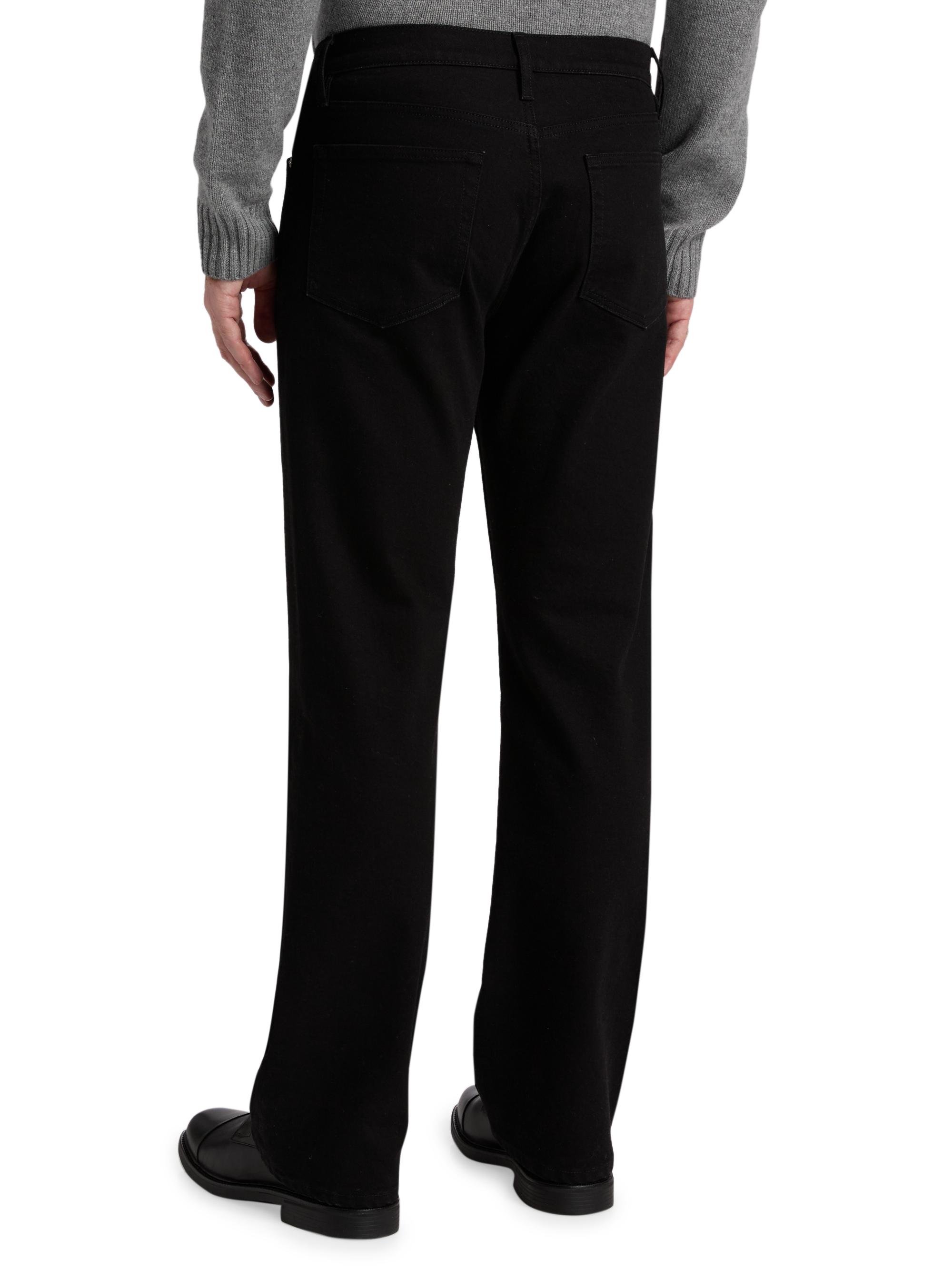 FRAME Men's Stretch Mid-Rise Bootcut Jeans - Black | Thumbnail 5