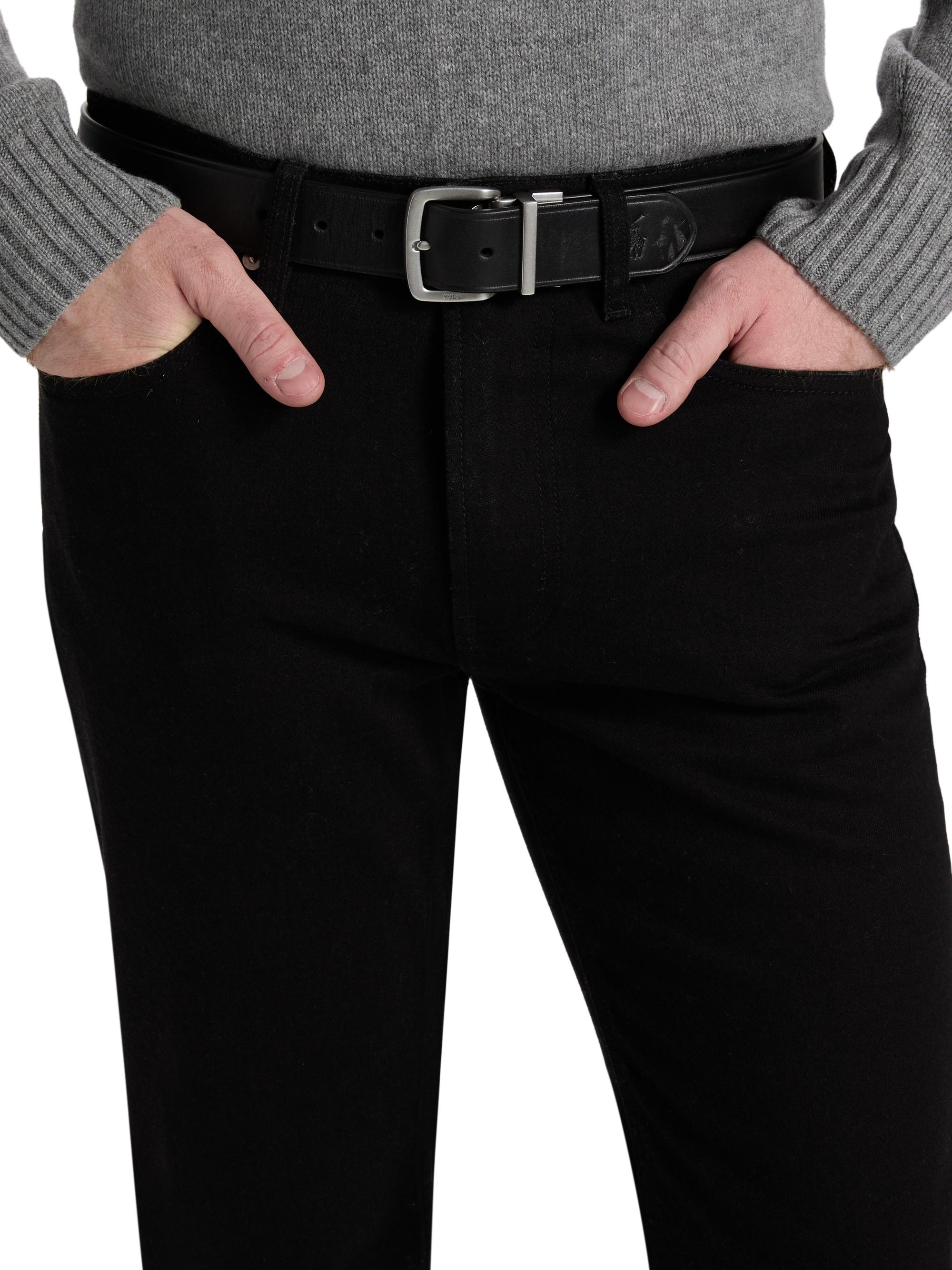 FRAME Men's Stretch Mid-Rise Bootcut Jeans - Black | Thumbnail 6