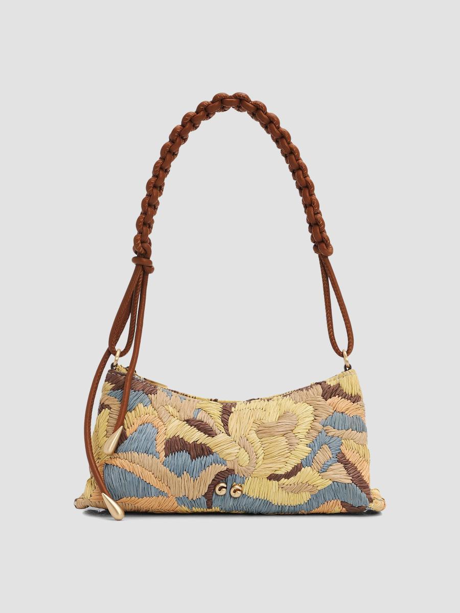 Cult Gaia Osa Patterned Raffia Shoulder Bag | Saks Fifth Avenue