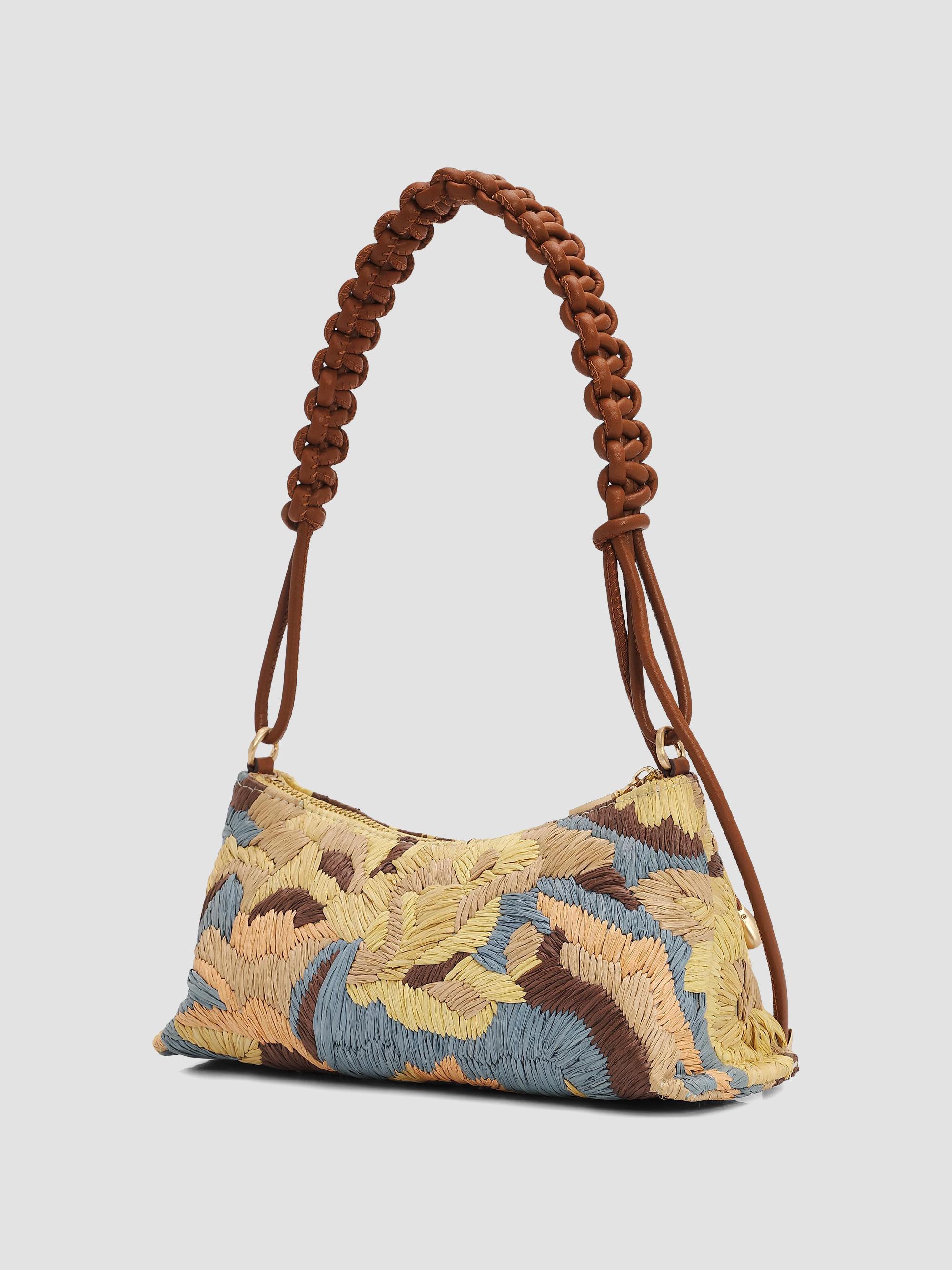Cult Gaia Osa Patterned Raffia Shoulder Bag | Saks Fifth Avenue