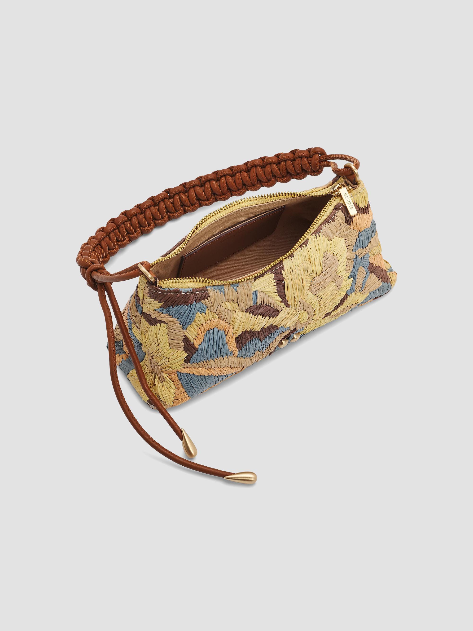 Cult Gaia Osa Patterned Raffia Shoulder Bag | Saks Fifth Avenue