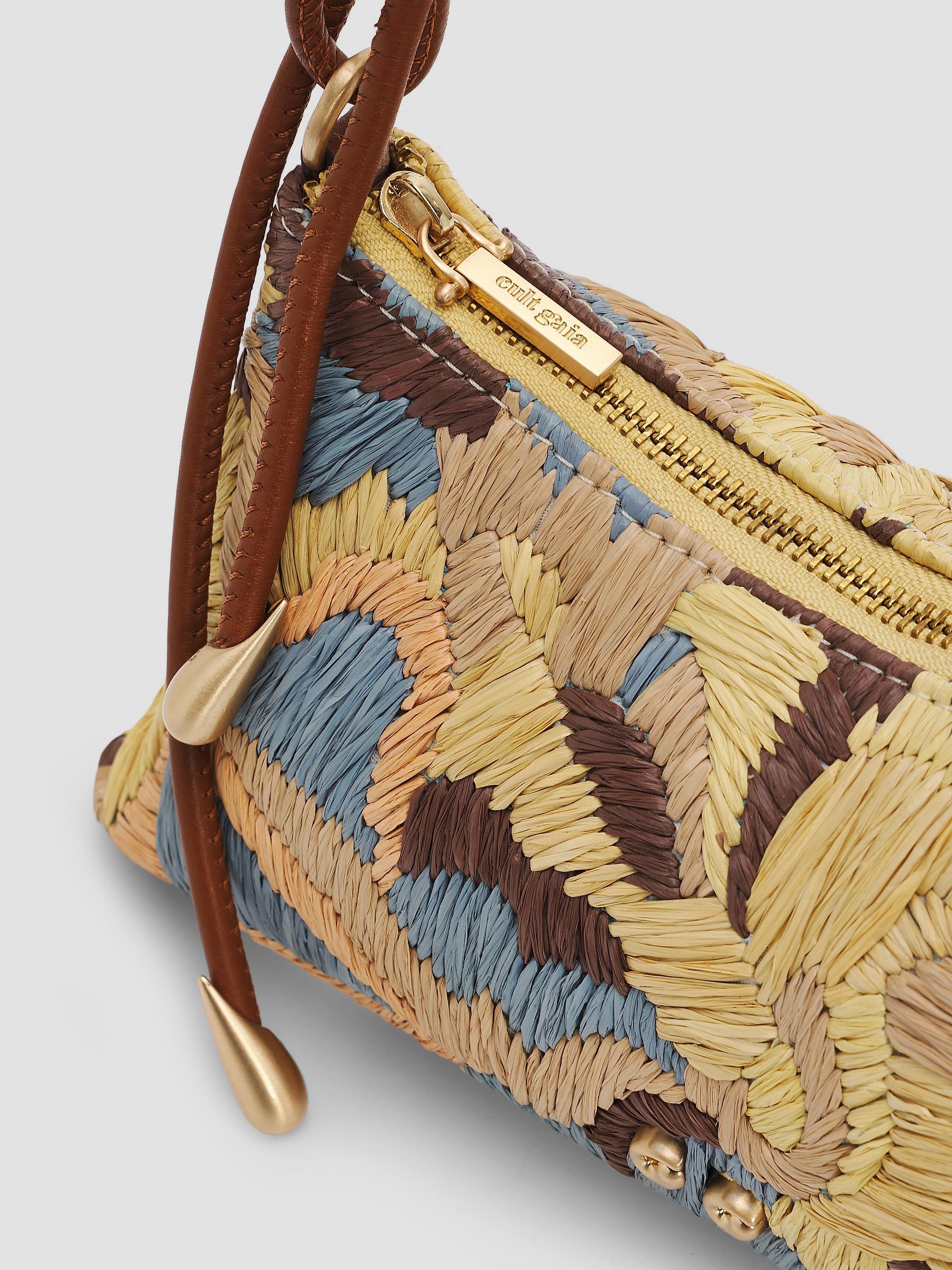 Cult Gaia Osa Patterned Raffia Shoulder Bag | Saks Fifth Avenue